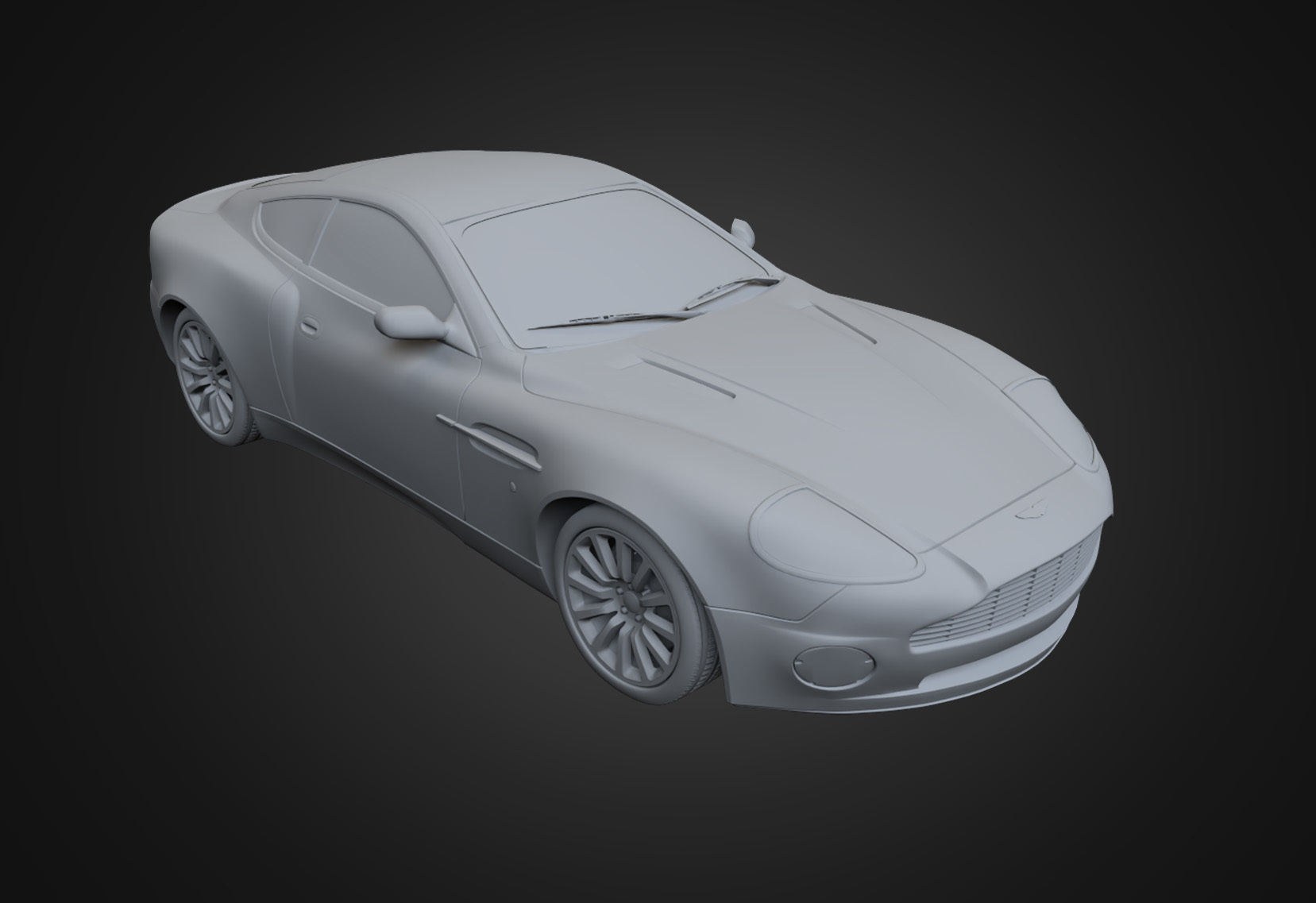 Aston Martin V12 Vanquish 2001 Low-poly 3D model_15