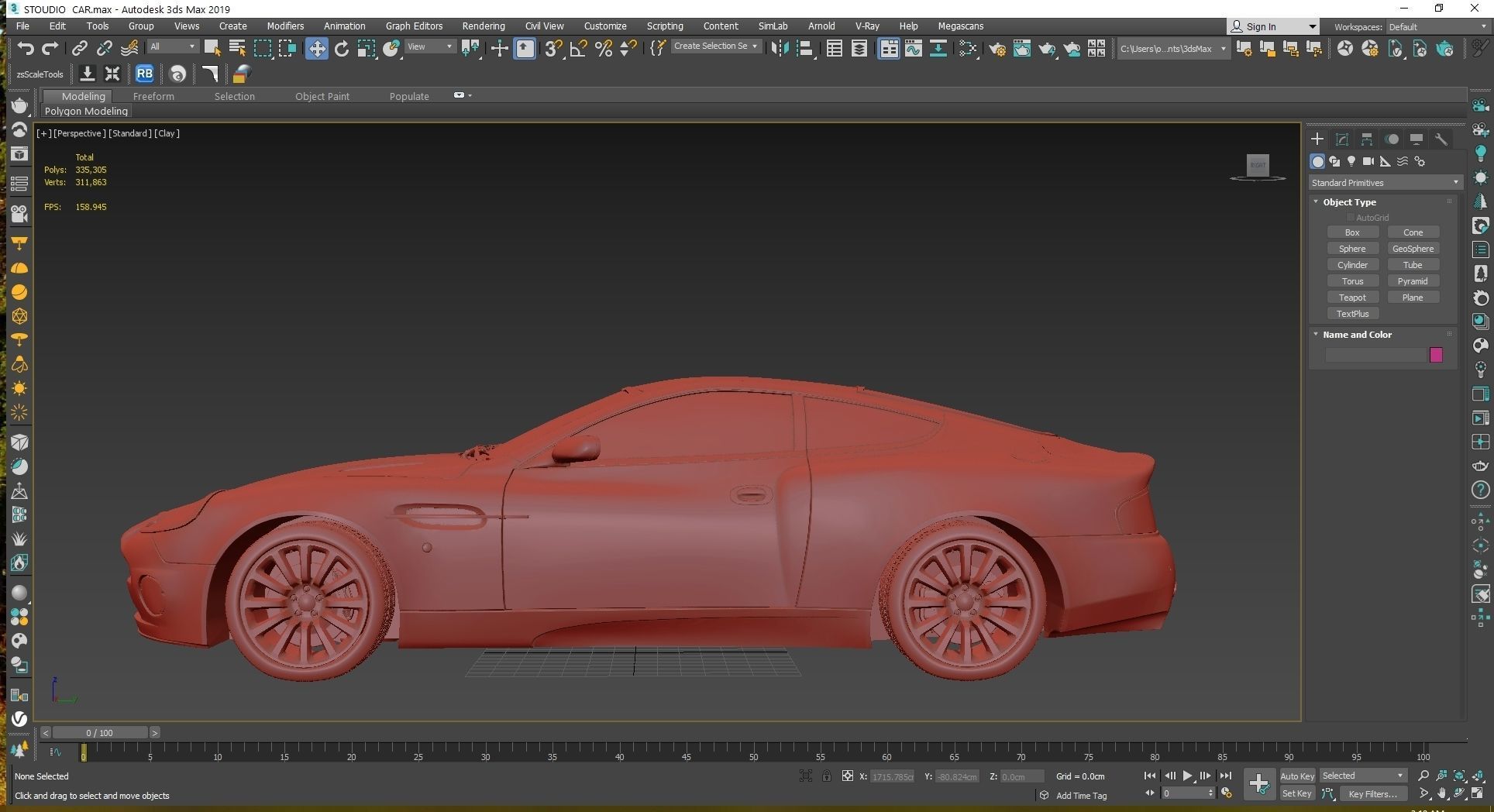Aston Martin V12 Vanquish 2001 Low-poly 3D model_25