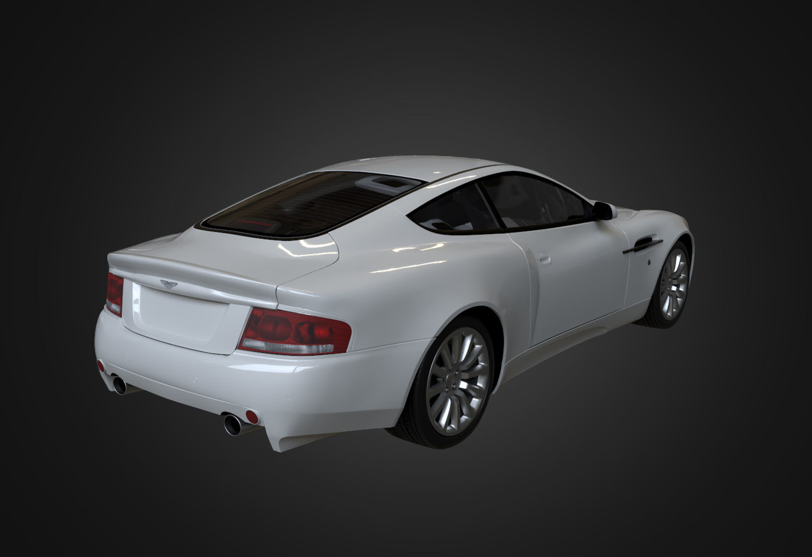Aston Martin V12 Vanquish 2001 Low-poly 3D model_8
