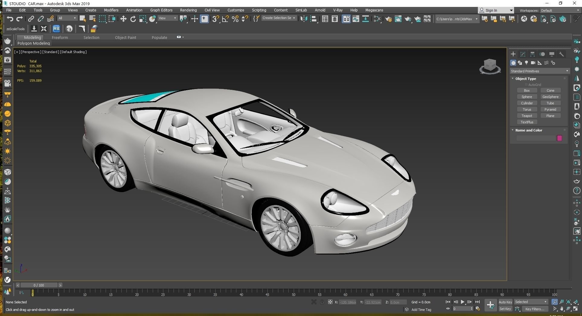 Aston Martin V12 Vanquish 2001 Low-poly 3D model_23