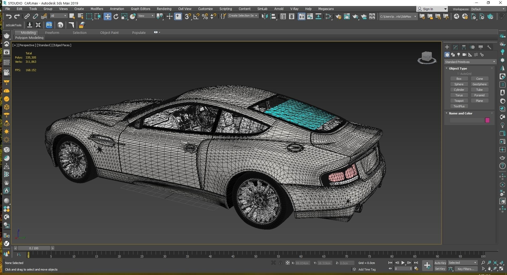 Aston Martin V12 Vanquish 2001 Low-poly 3D model_21