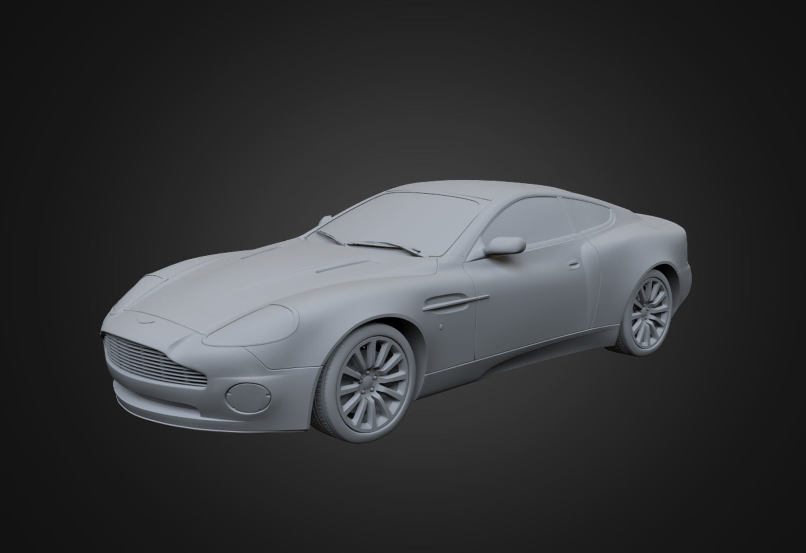 Aston Martin V12 Vanquish 2001 Low-poly 3D model_14