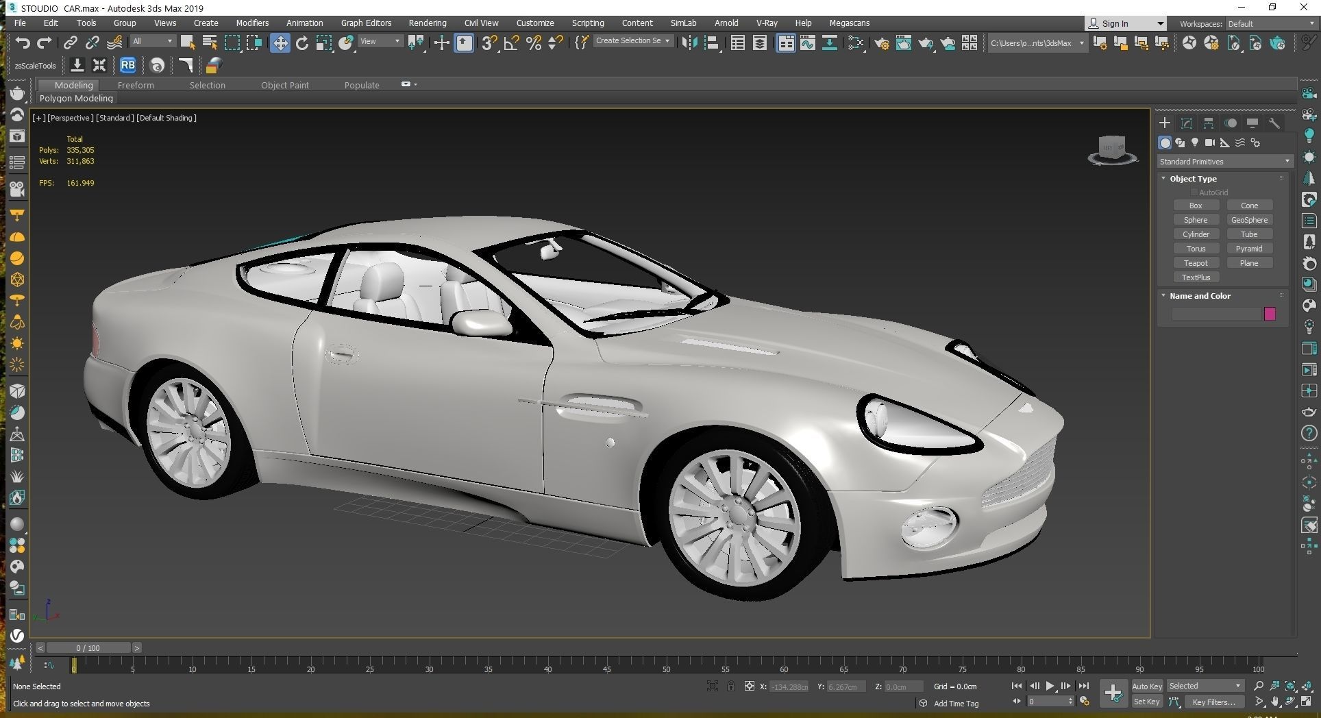 Aston Martin V12 Vanquish 2001 Low-poly 3D model_22