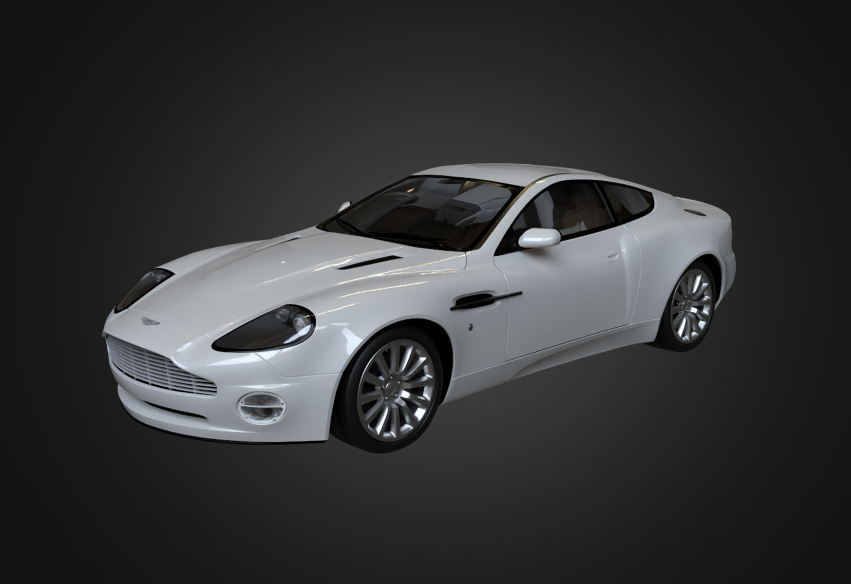 Aston Martin V12 Vanquish 2001 Low-poly 3D model_2