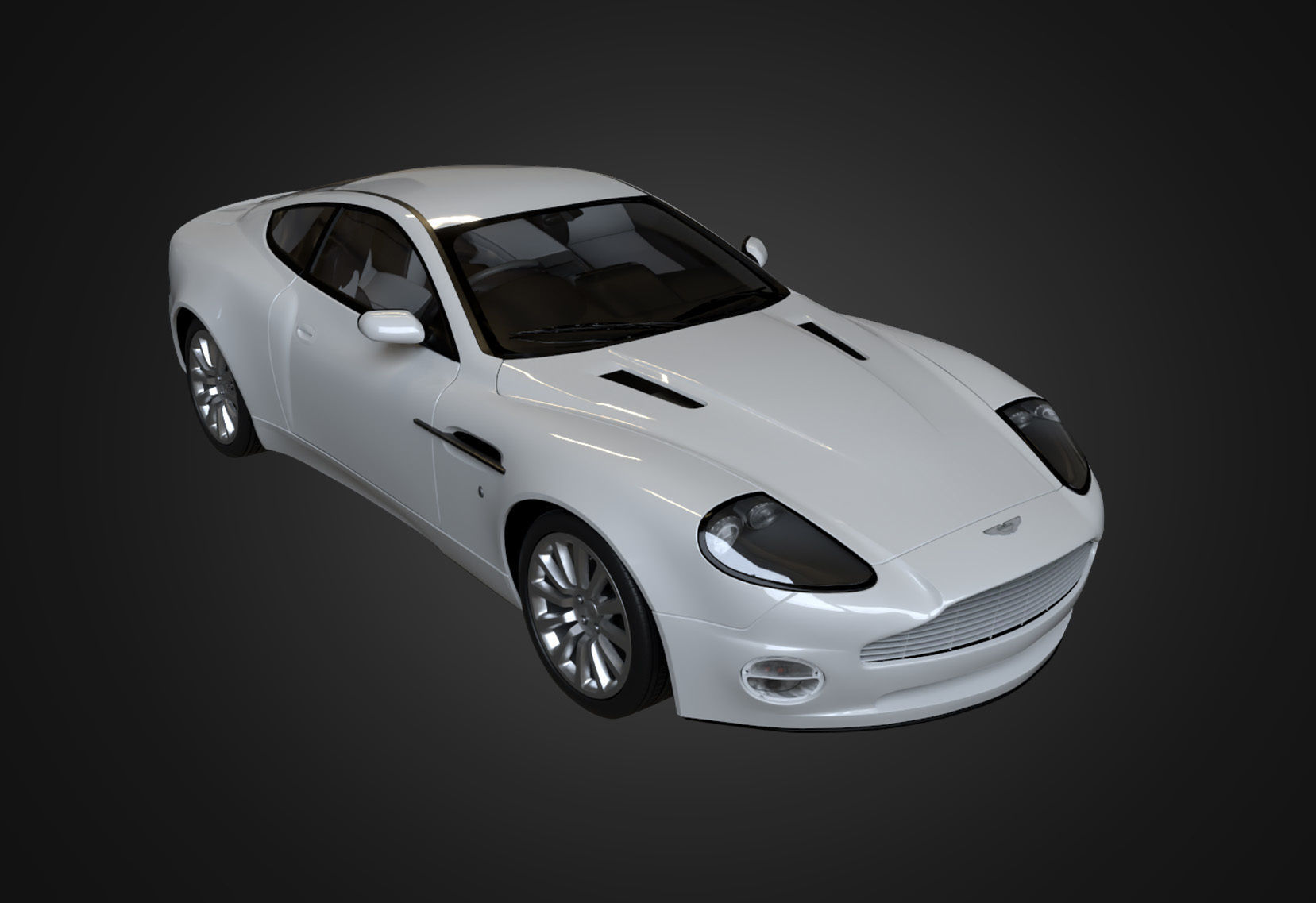 Aston Martin V12 Vanquish 2001 Low-poly 3D model_3