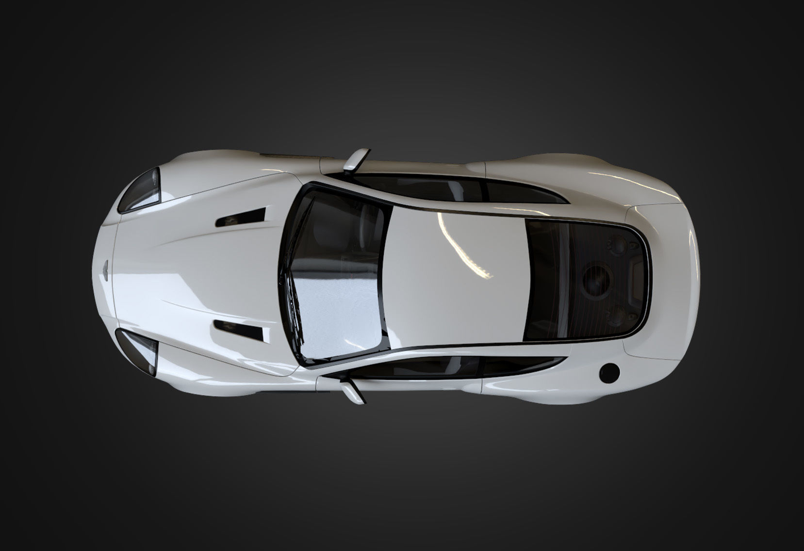 Aston Martin V12 Vanquish 2001 Low-poly 3D model_9