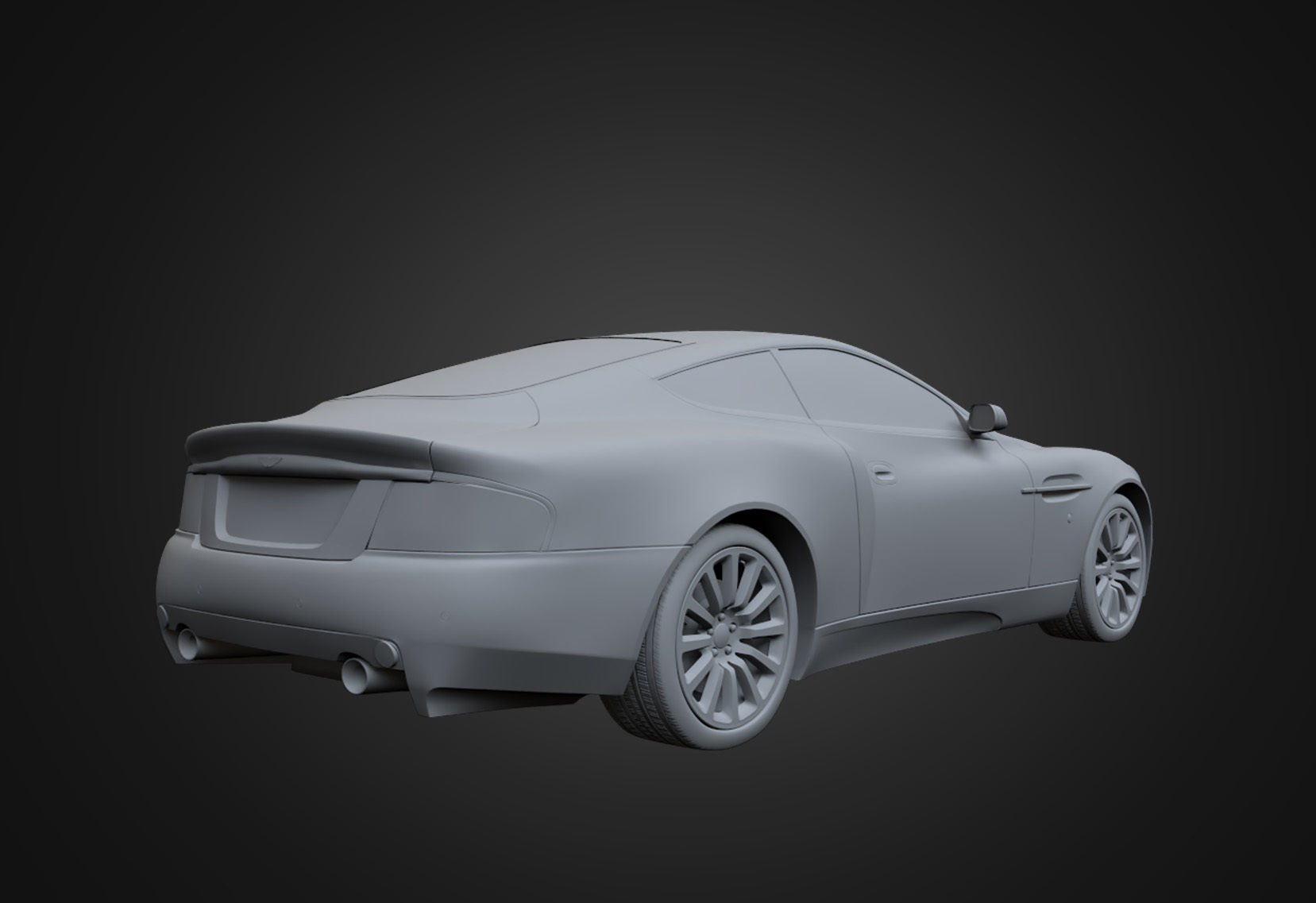 Aston Martin V12 Vanquish 2001 Low-poly 3D model_16