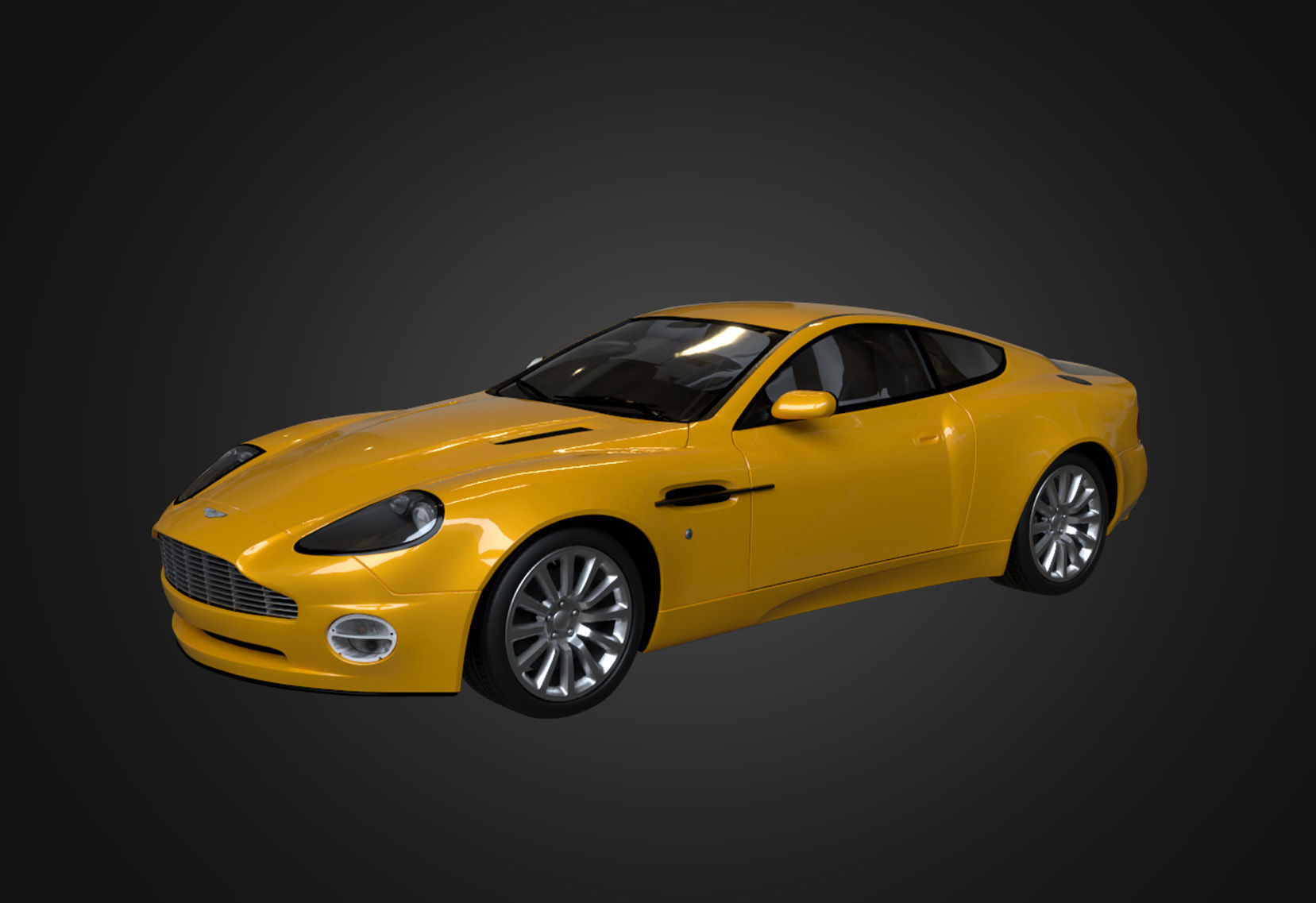 Aston Martin V12 Vanquish 2001 Low-poly 3D model_13