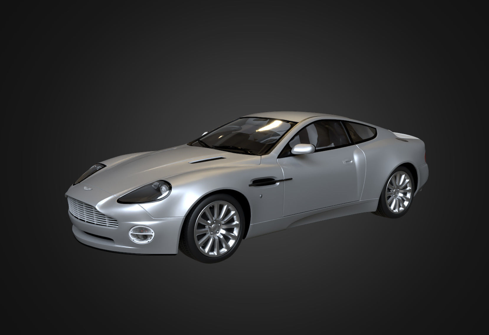 Aston Martin V12 Vanquish 2001 Low-poly 3D model_10