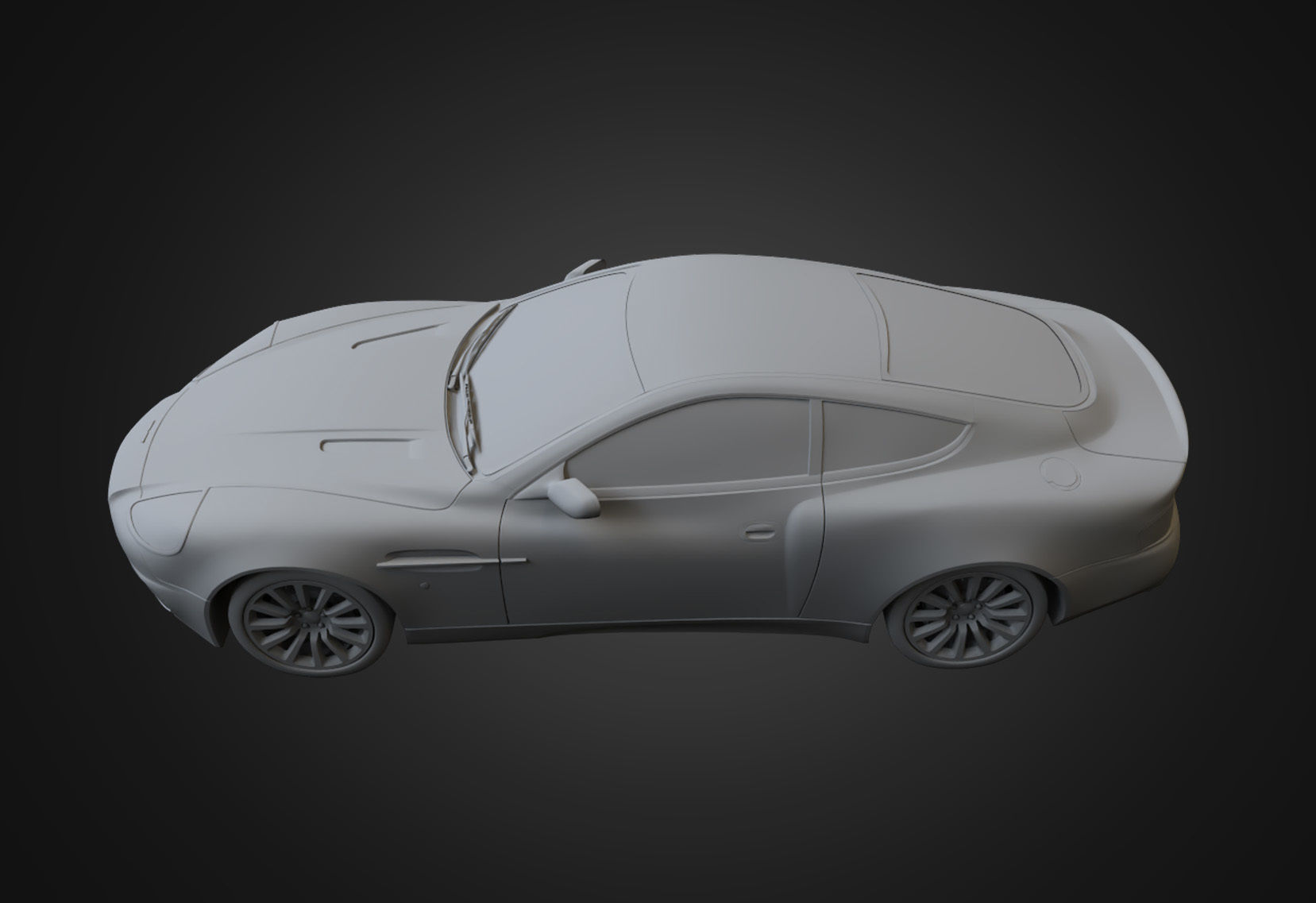 Aston Martin V12 Vanquish 2001 Low-poly 3D model_17