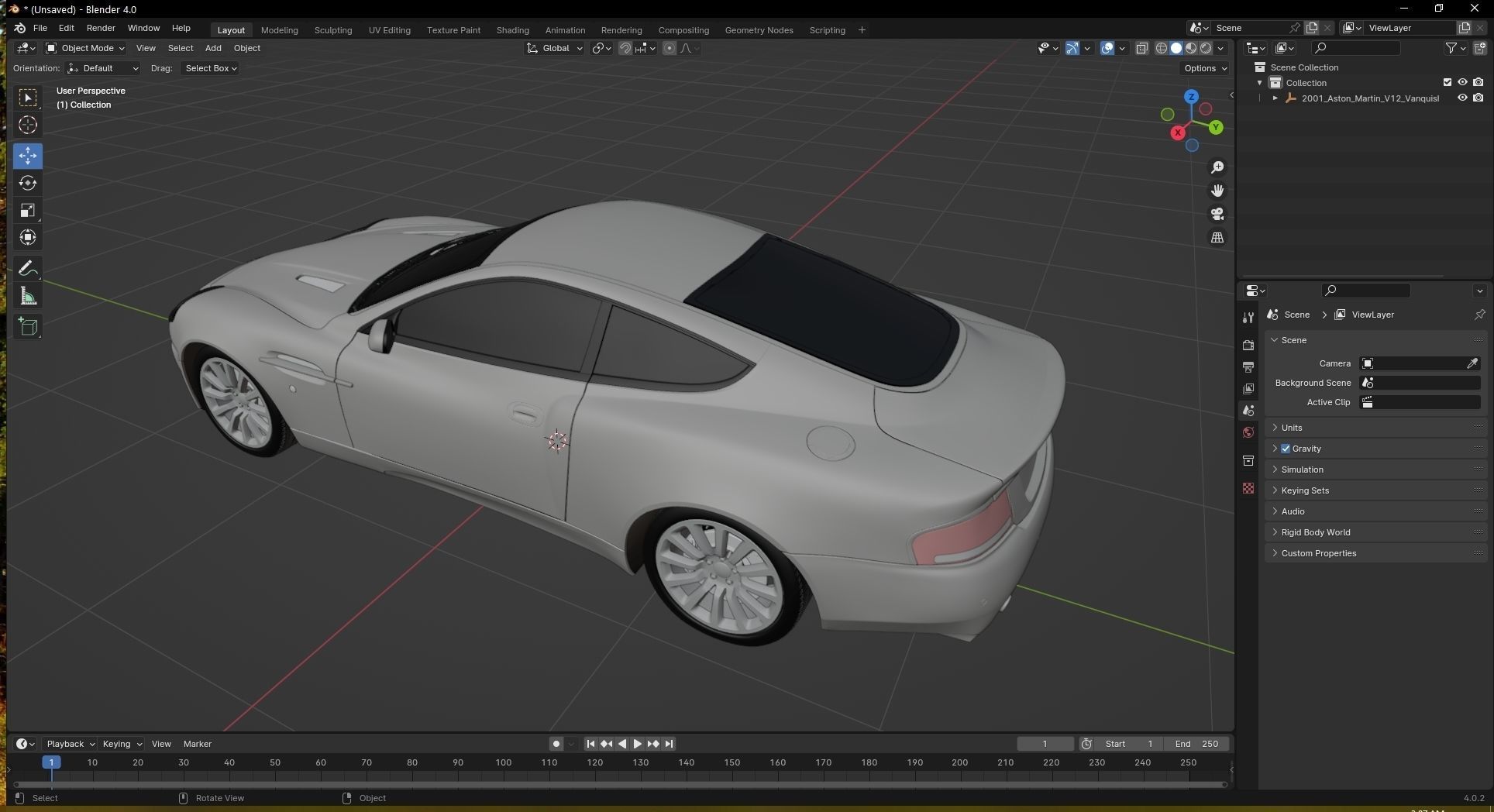 Aston Martin V12 Vanquish 2001 Low-poly 3D model_19