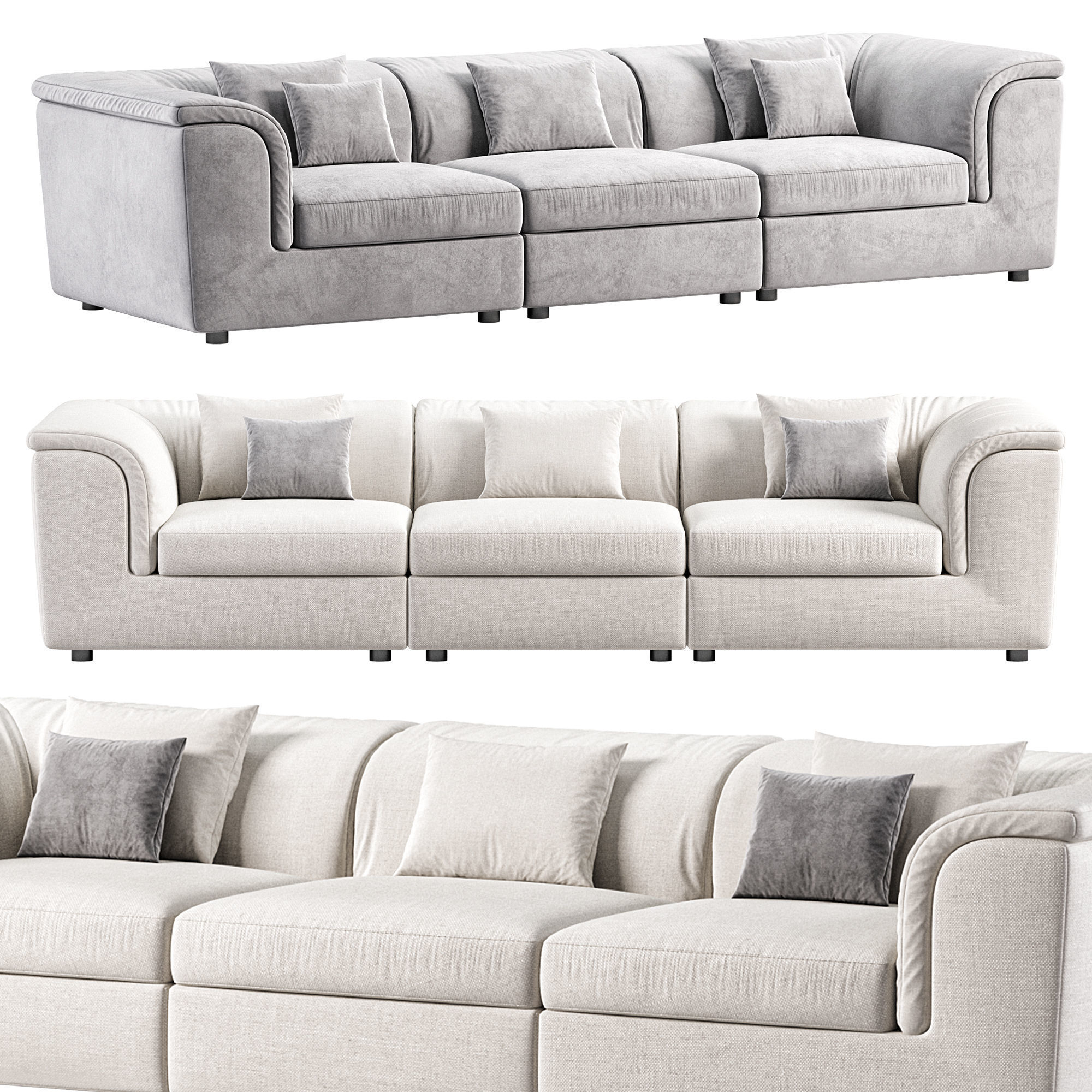 Four Hands Jayce Sectional Sofa 3D model_1