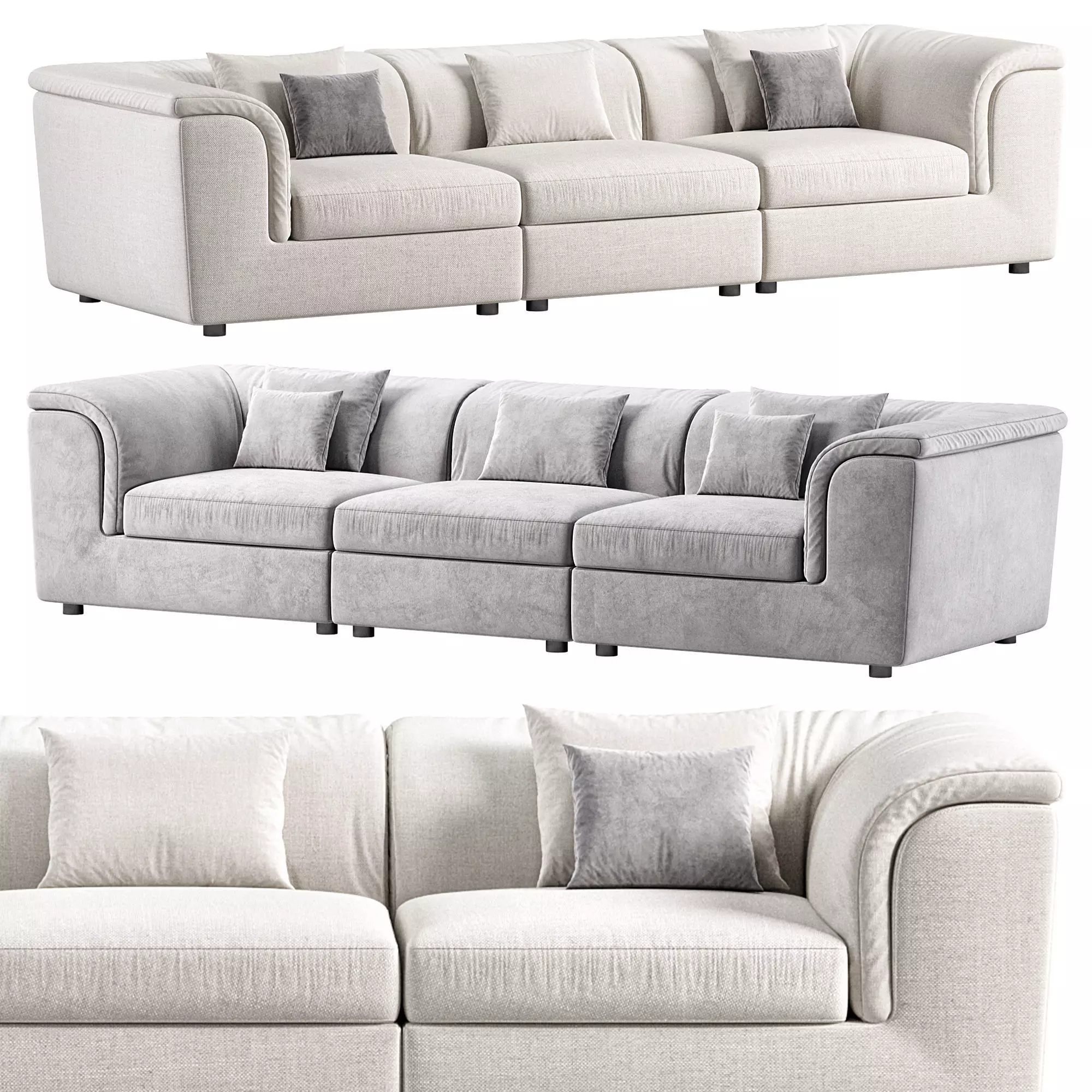Four Hands Jayce Sectional Sofa 3D model_0
