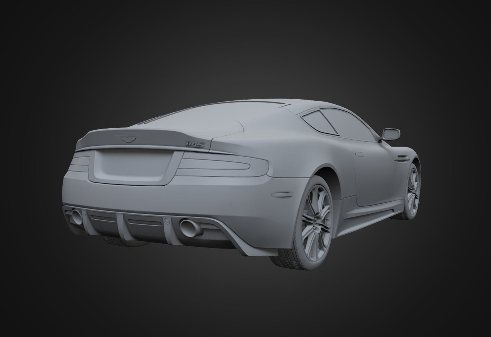  Aston Martin DBS 2009 Low-poly 3D model_15