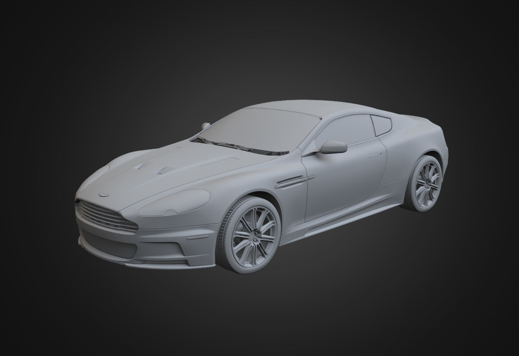 Aston Martin DBS 2009 Low-poly 3D model_13