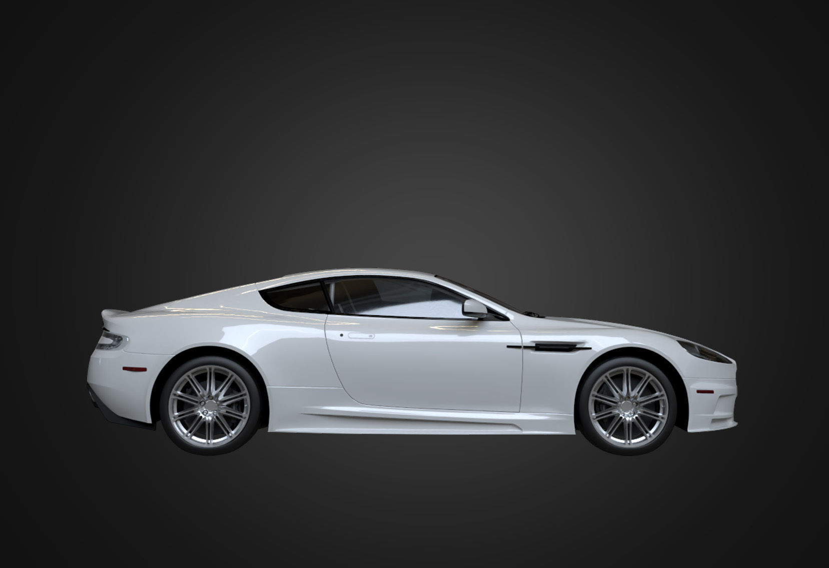  Aston Martin DBS 2009 Low-poly 3D model_8