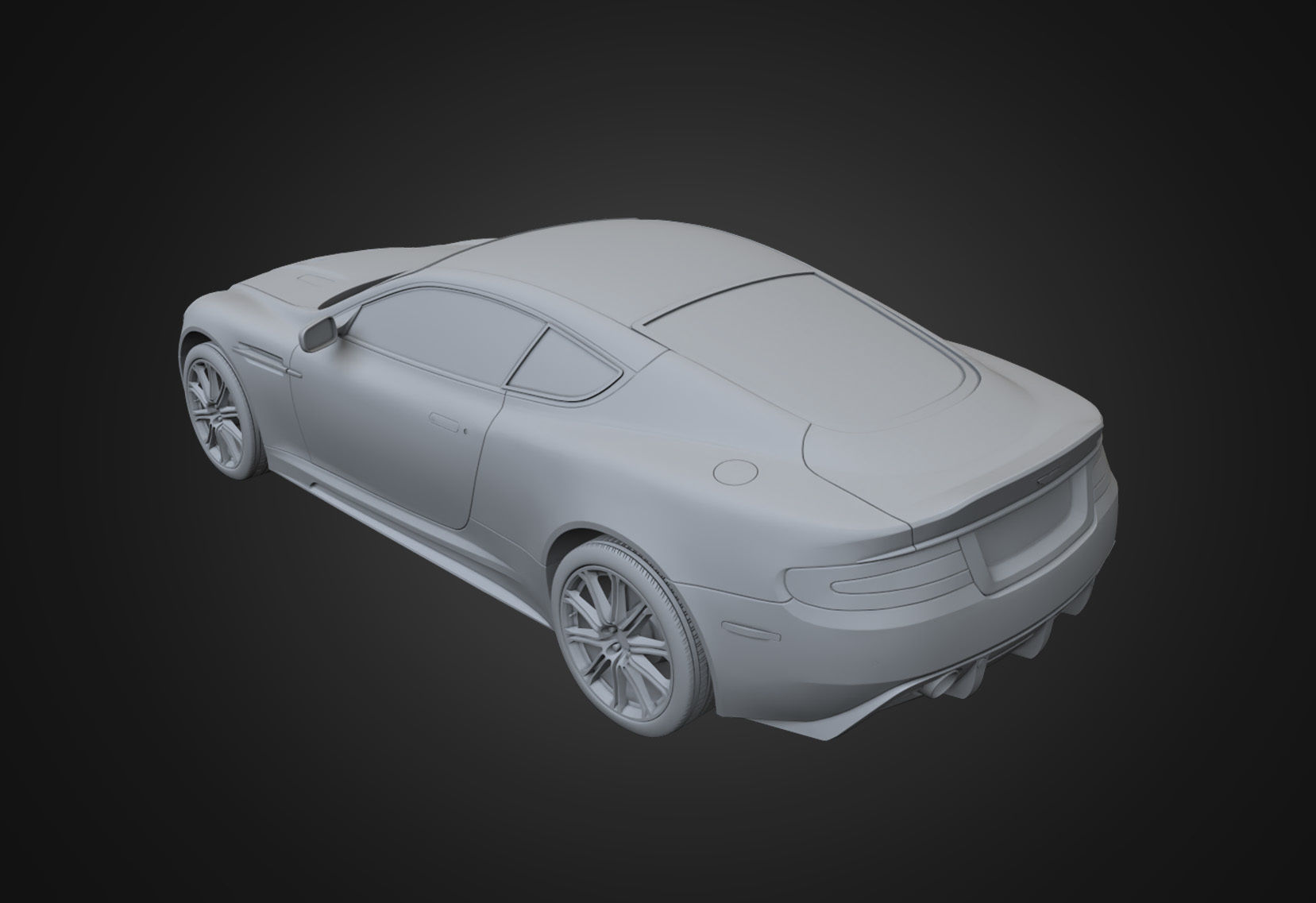  Aston Martin DBS 2009 Low-poly 3D model_14