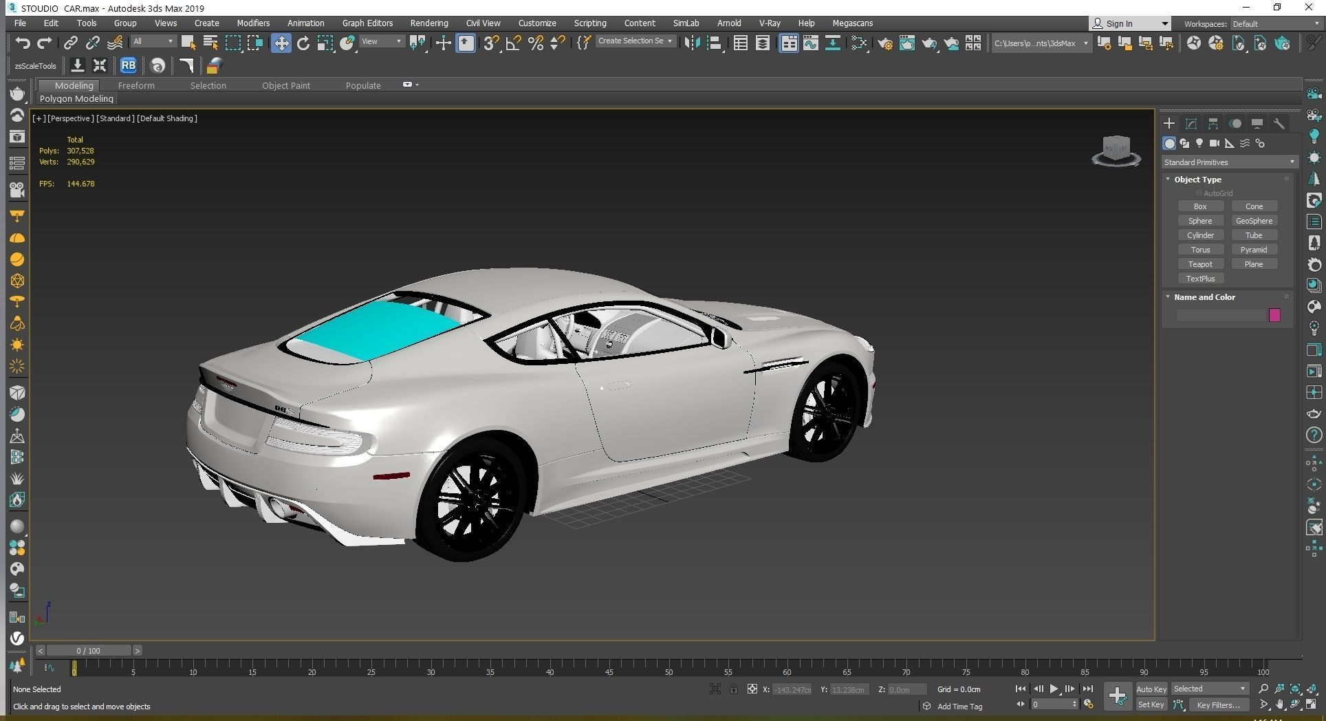  Aston Martin DBS 2009 Low-poly 3D model_19