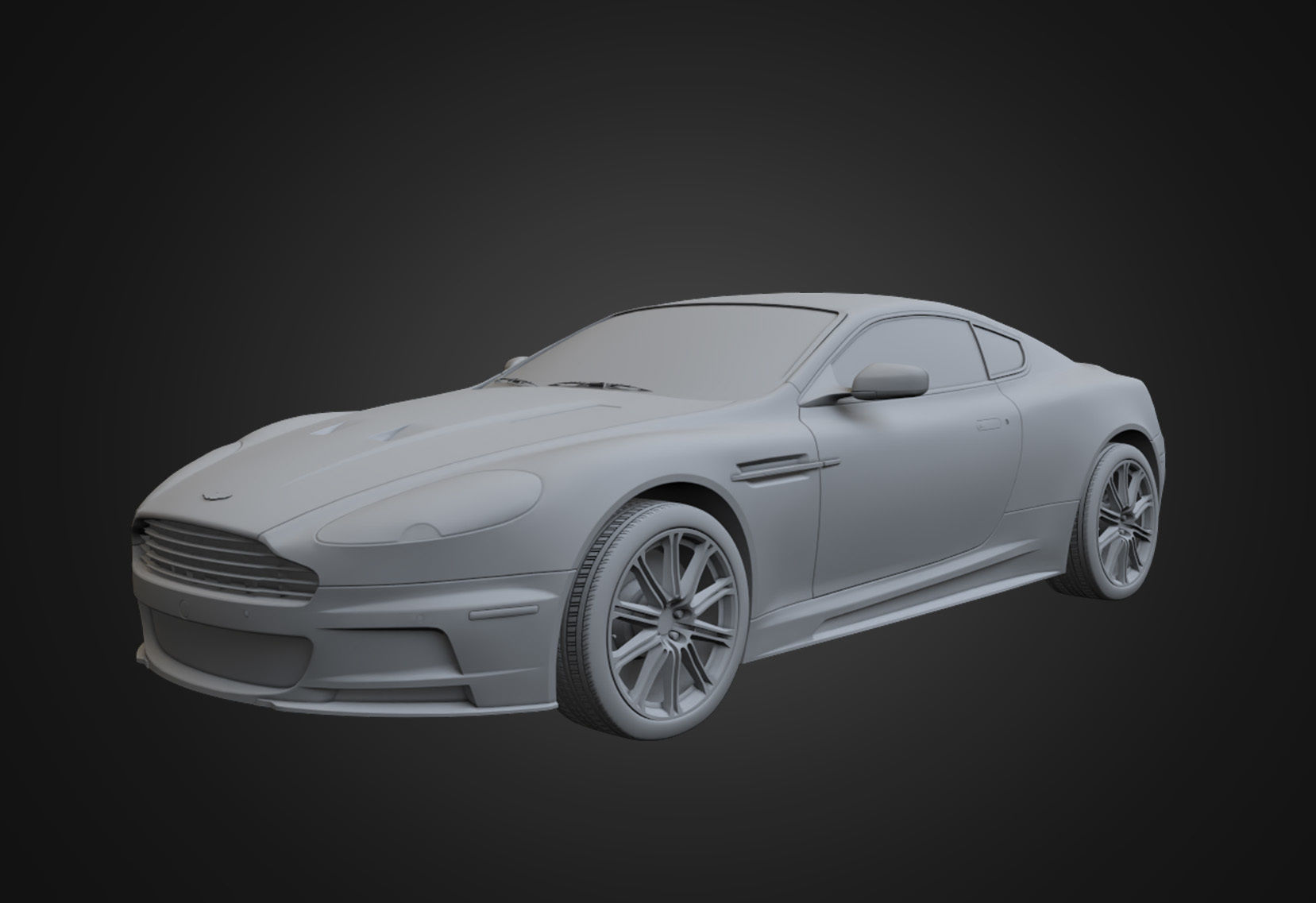  Aston Martin DBS 2009 Low-poly 3D model_17