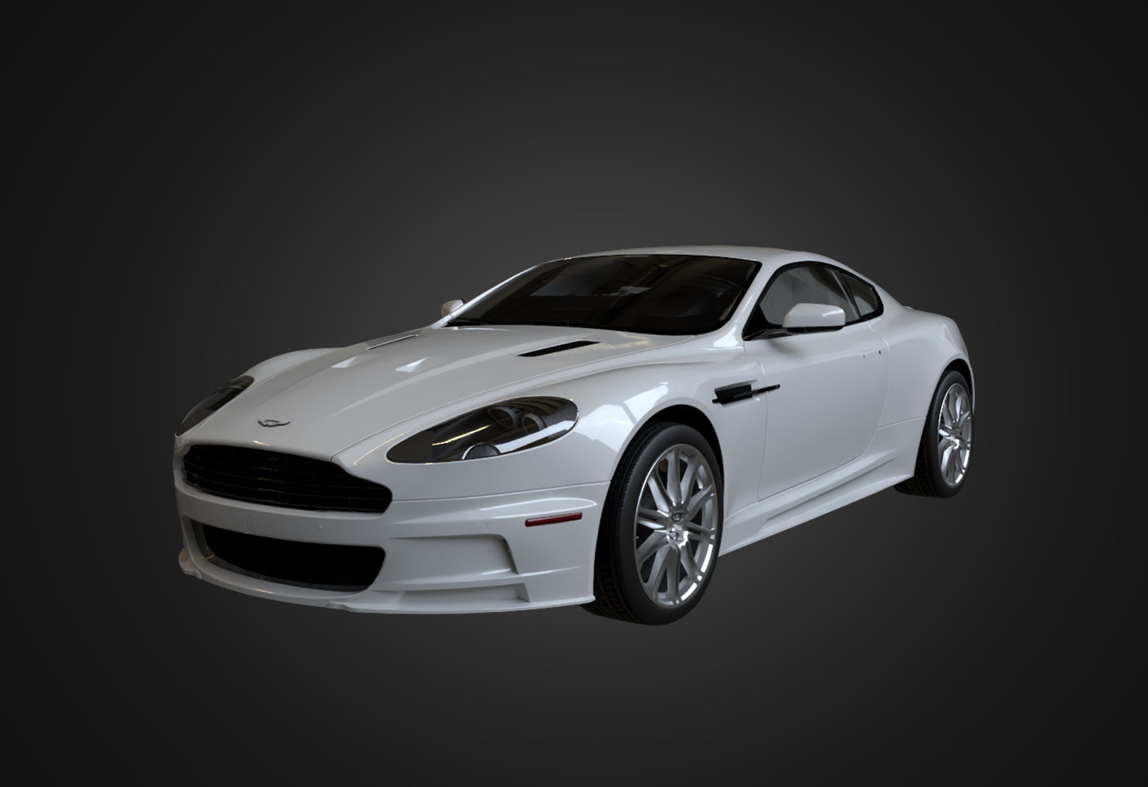  Aston Martin DBS 2009 Low-poly 3D model_3