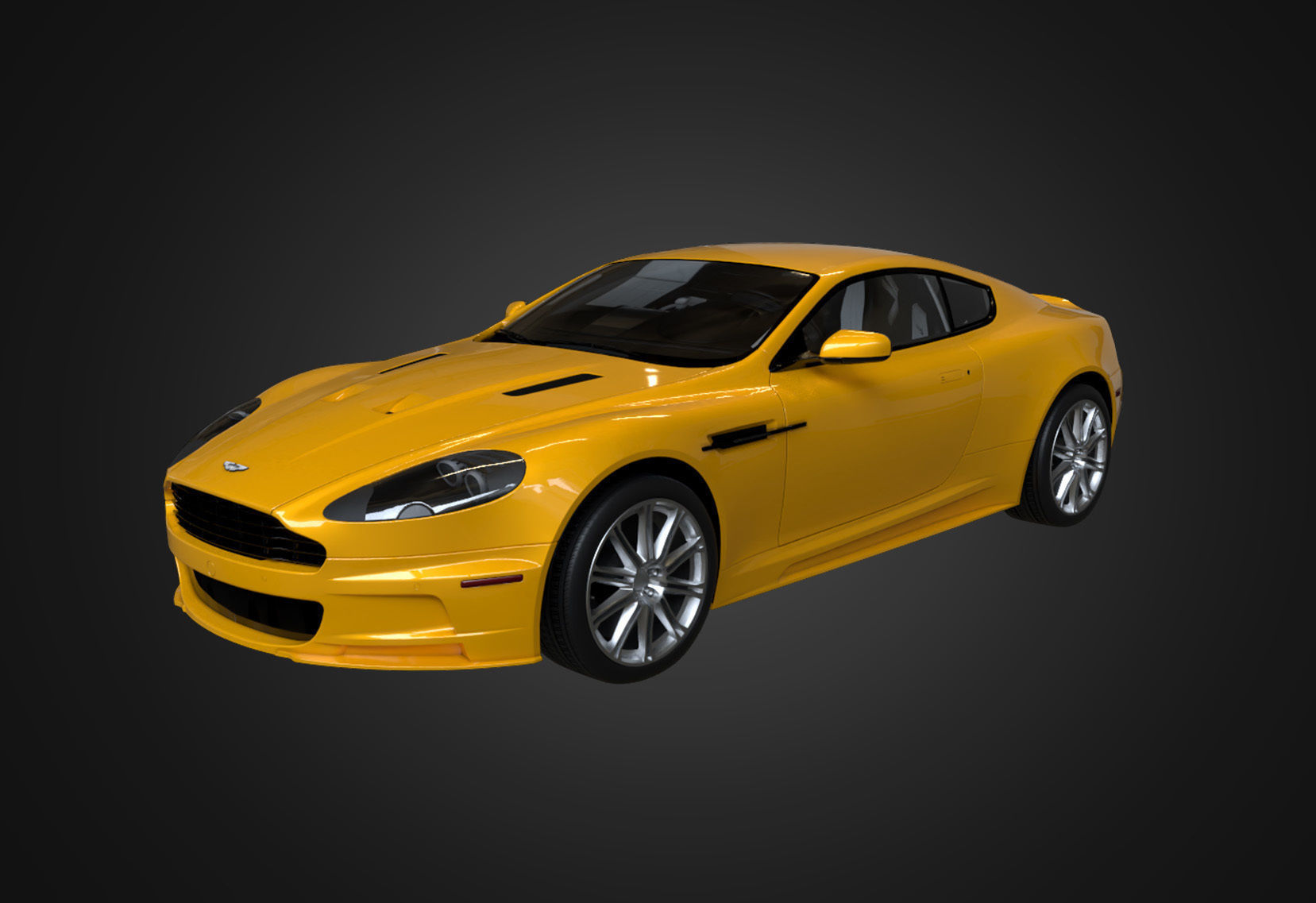  Aston Martin DBS 2009 Low-poly 3D model_12