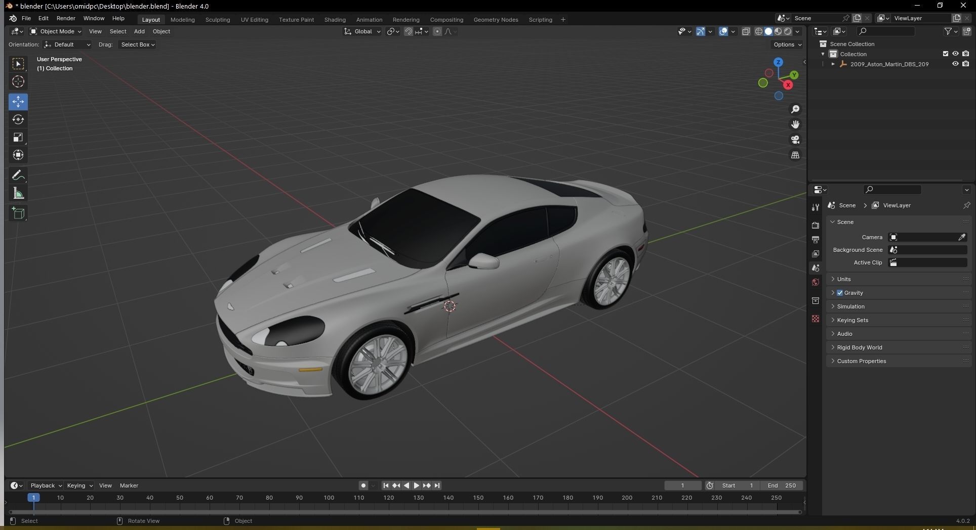  Aston Martin DBS 2009 Low-poly 3D model_20
