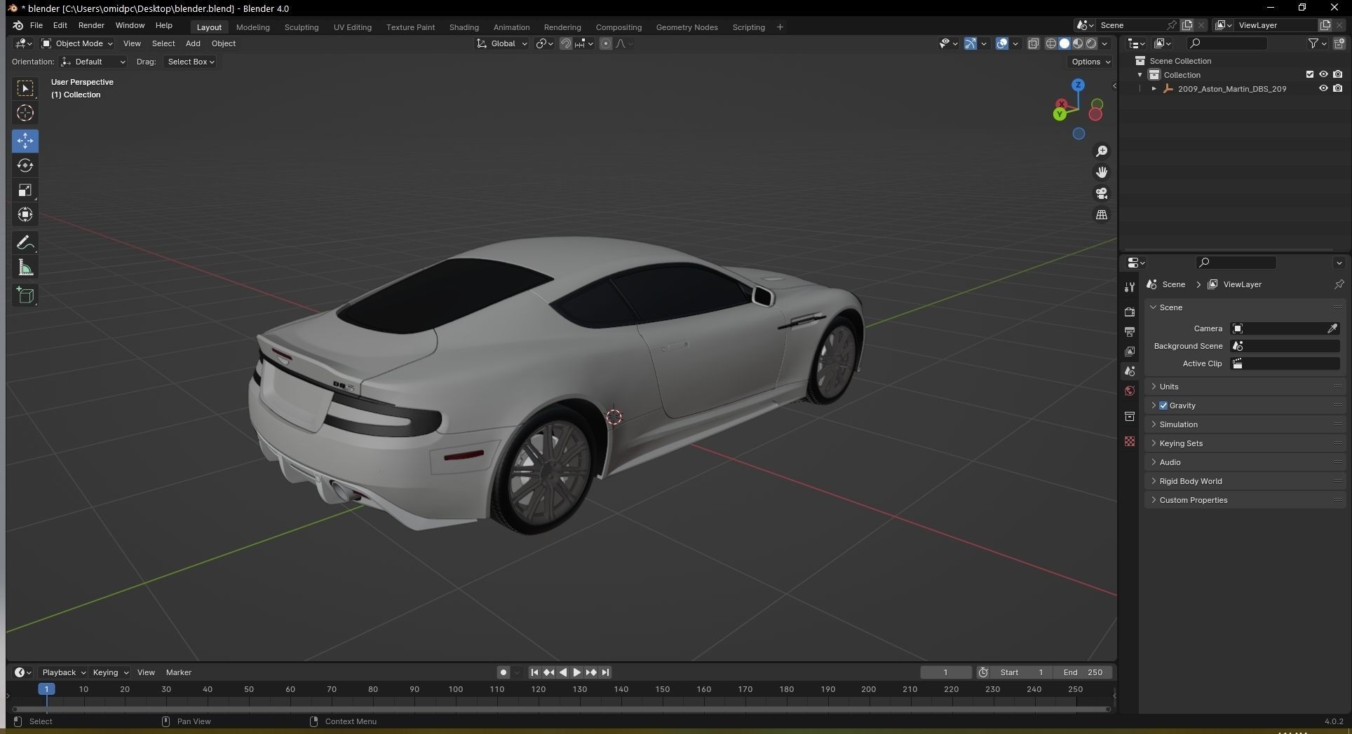  Aston Martin DBS 2009 Low-poly 3D model_22