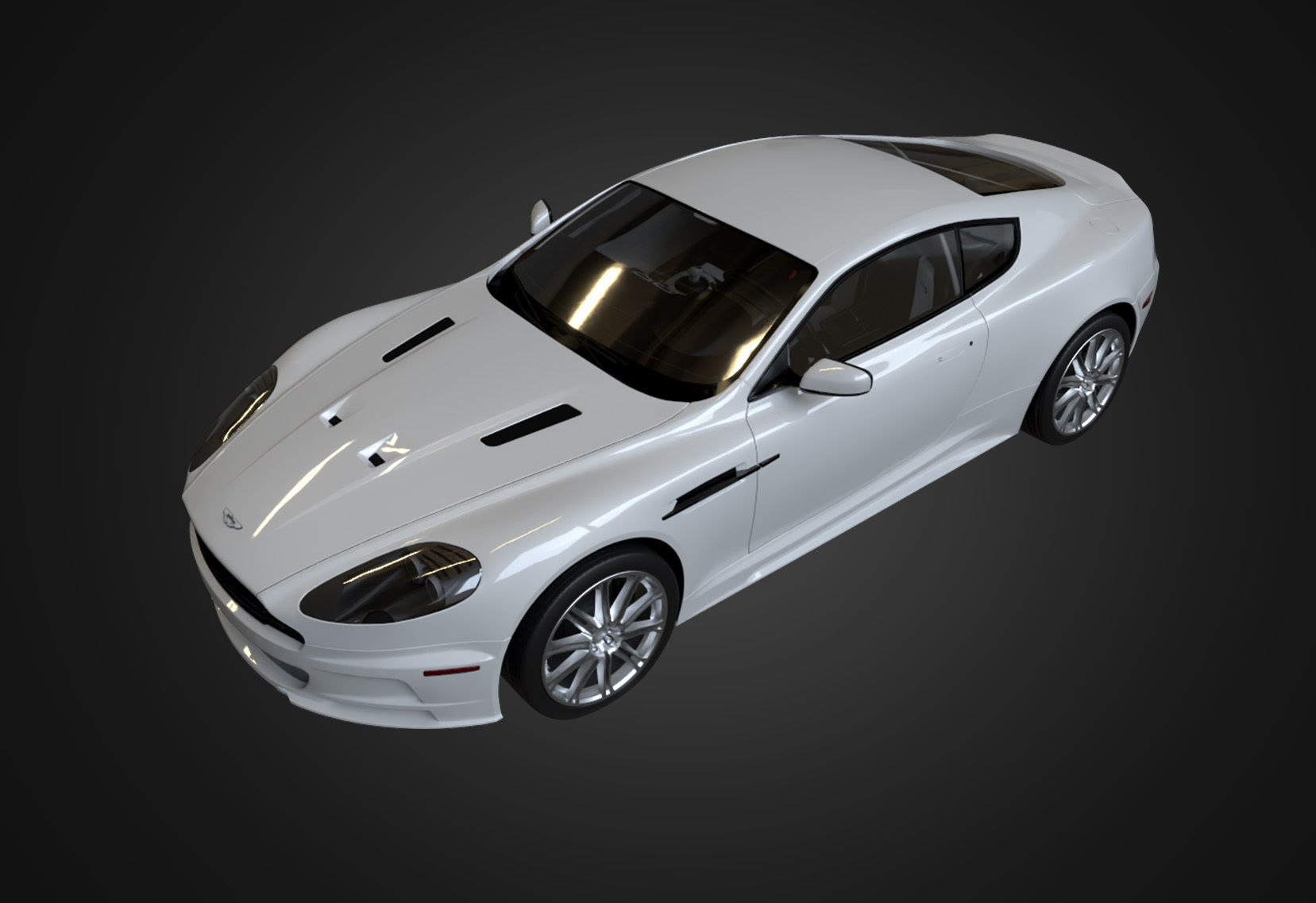  Aston Martin DBS 2009 Low-poly 3D model_2