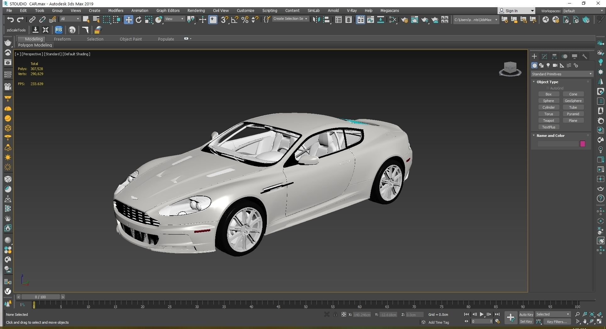  Aston Martin DBS 2009 Low-poly 3D model_26