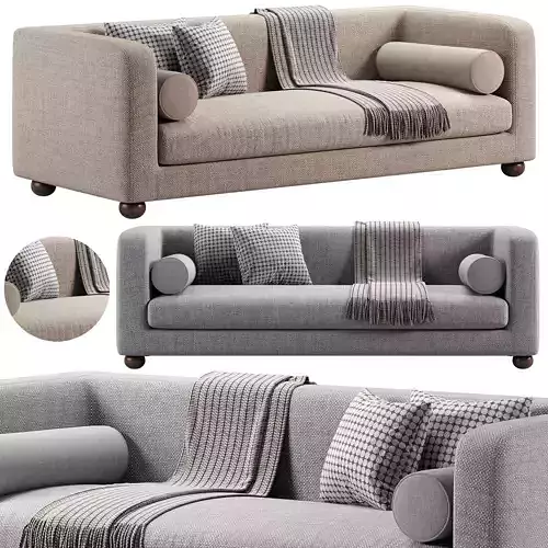 Gidget Sofa 84 Sheepskin Camel by Franceandson