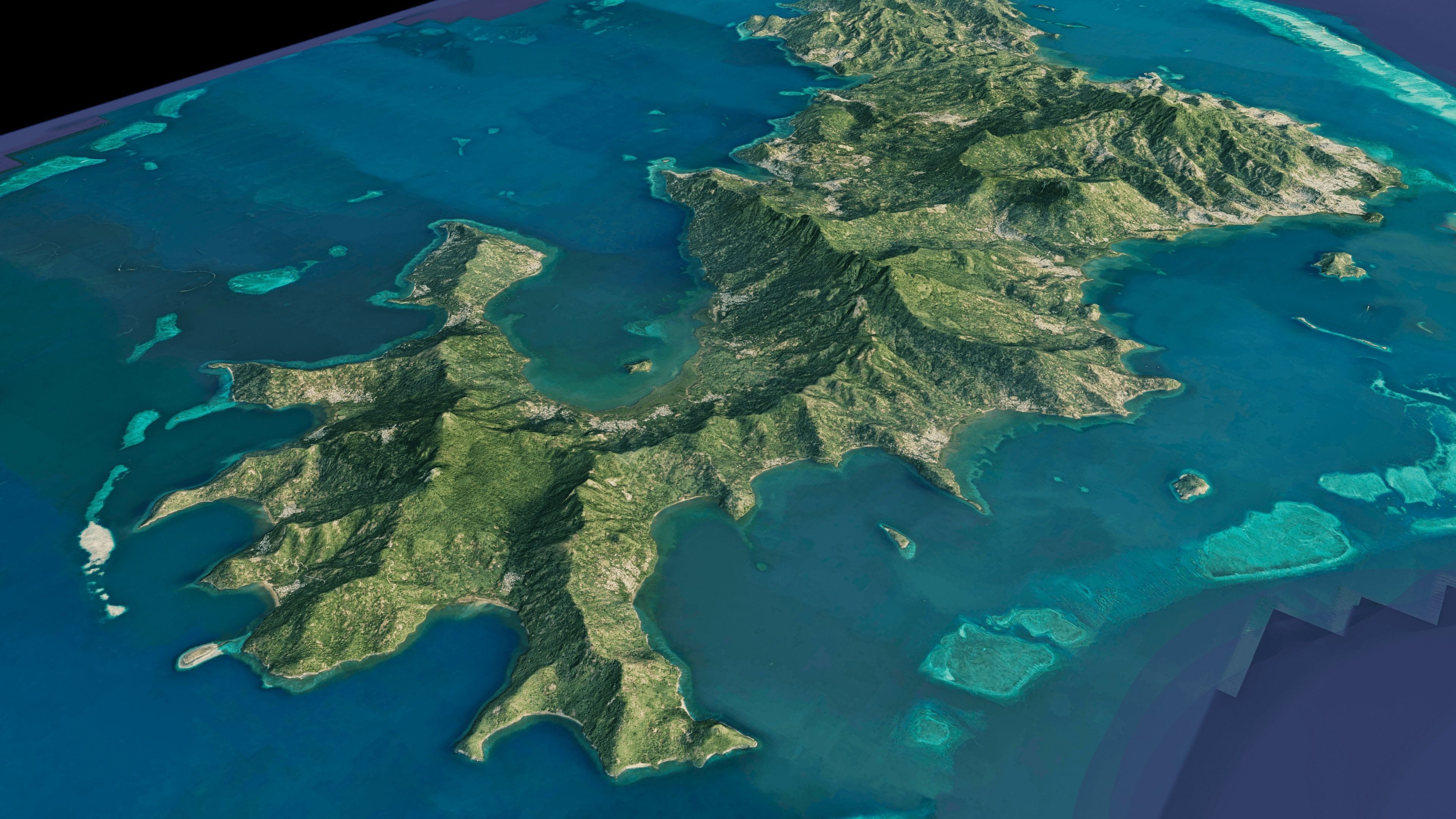 Mayotte islands 3d model terrain Low-poly 3D model_10