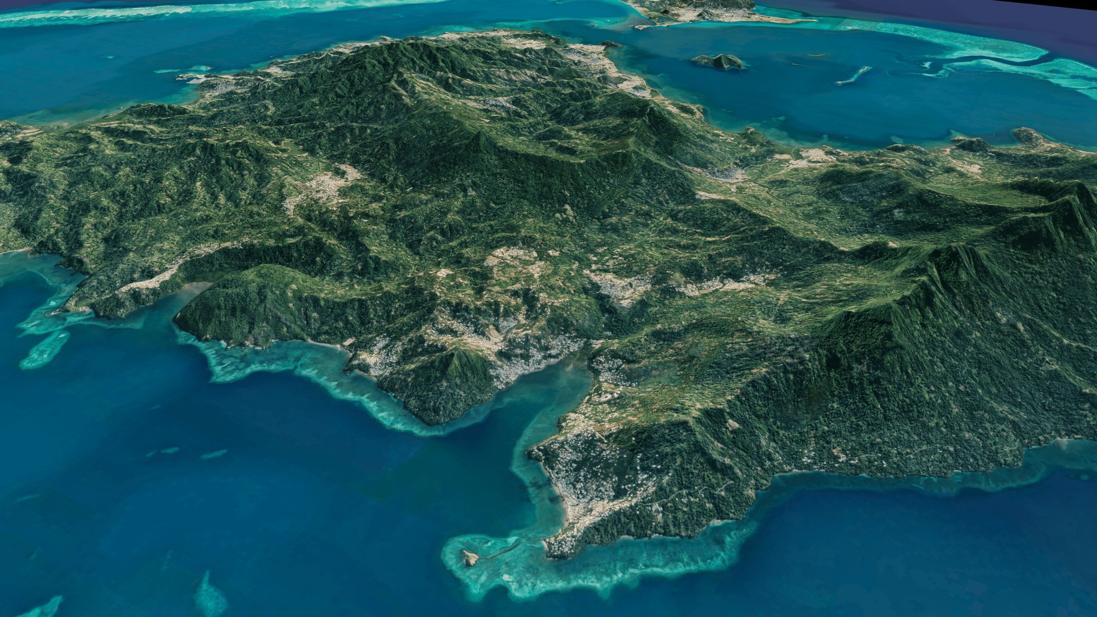 Mayotte islands 3d model terrain Low-poly 3D model_7