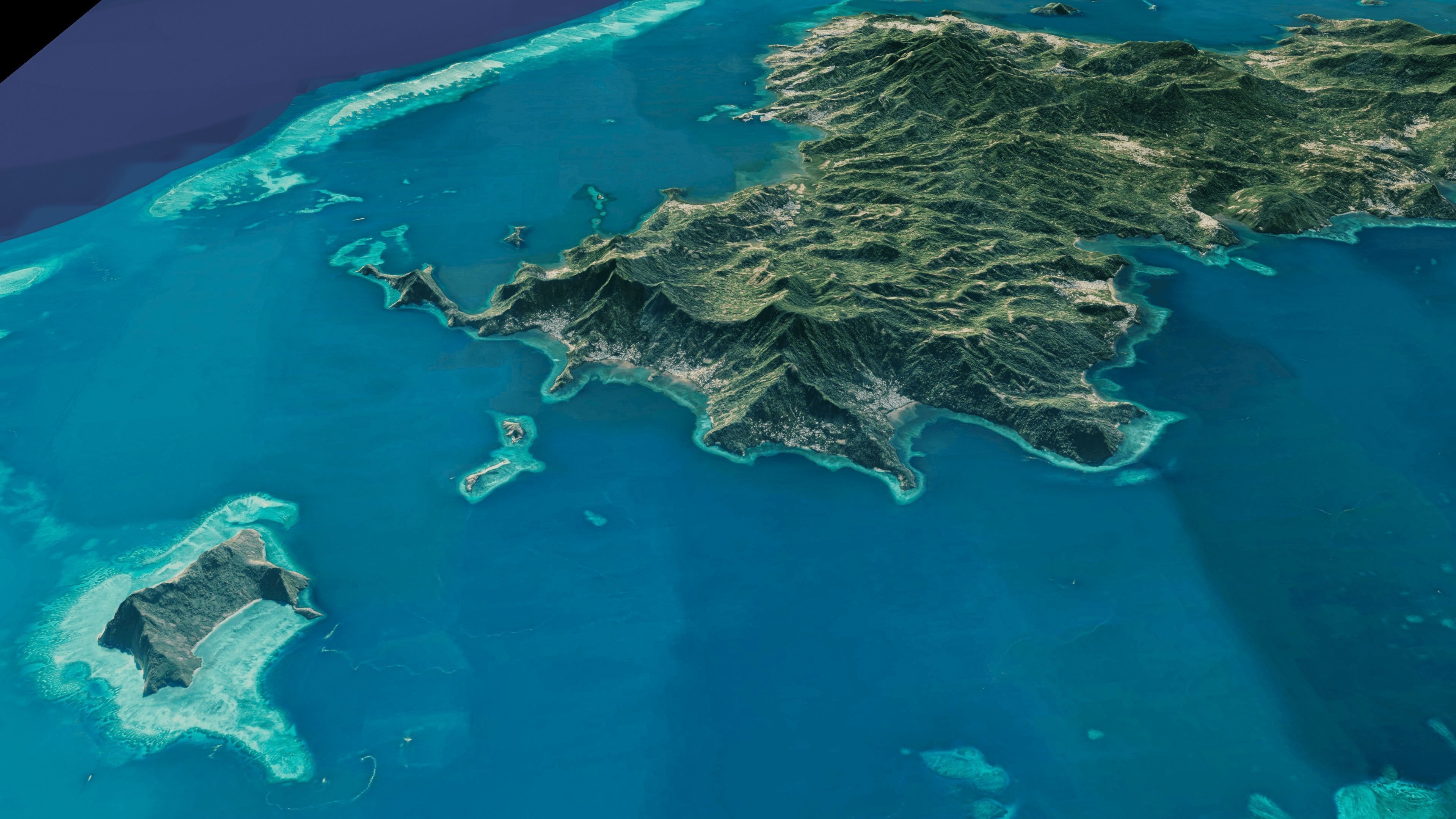 Mayotte islands 3d model terrain Low-poly 3D model_6