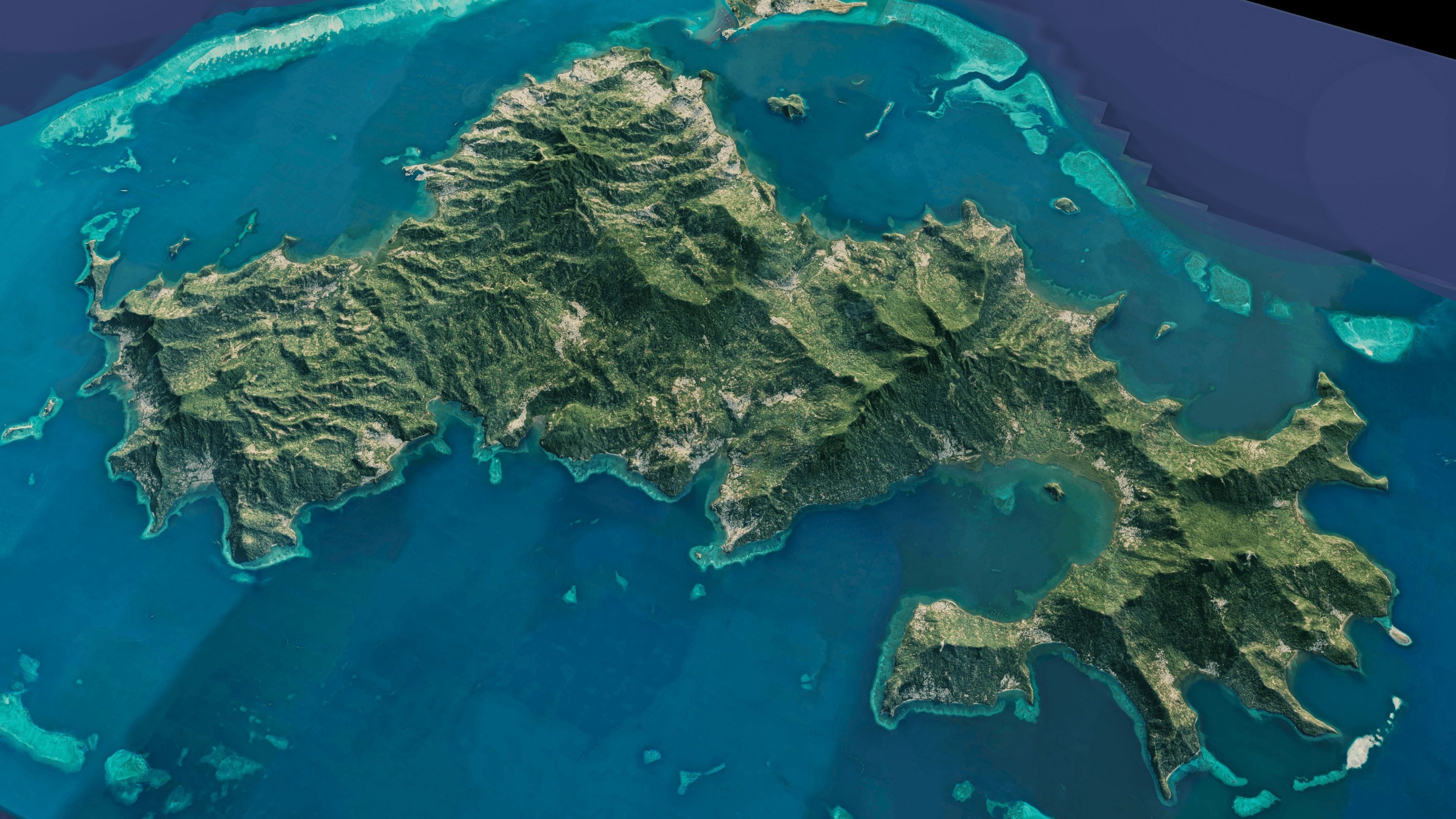 Mayotte islands 3d model terrain Low-poly 3D model_11