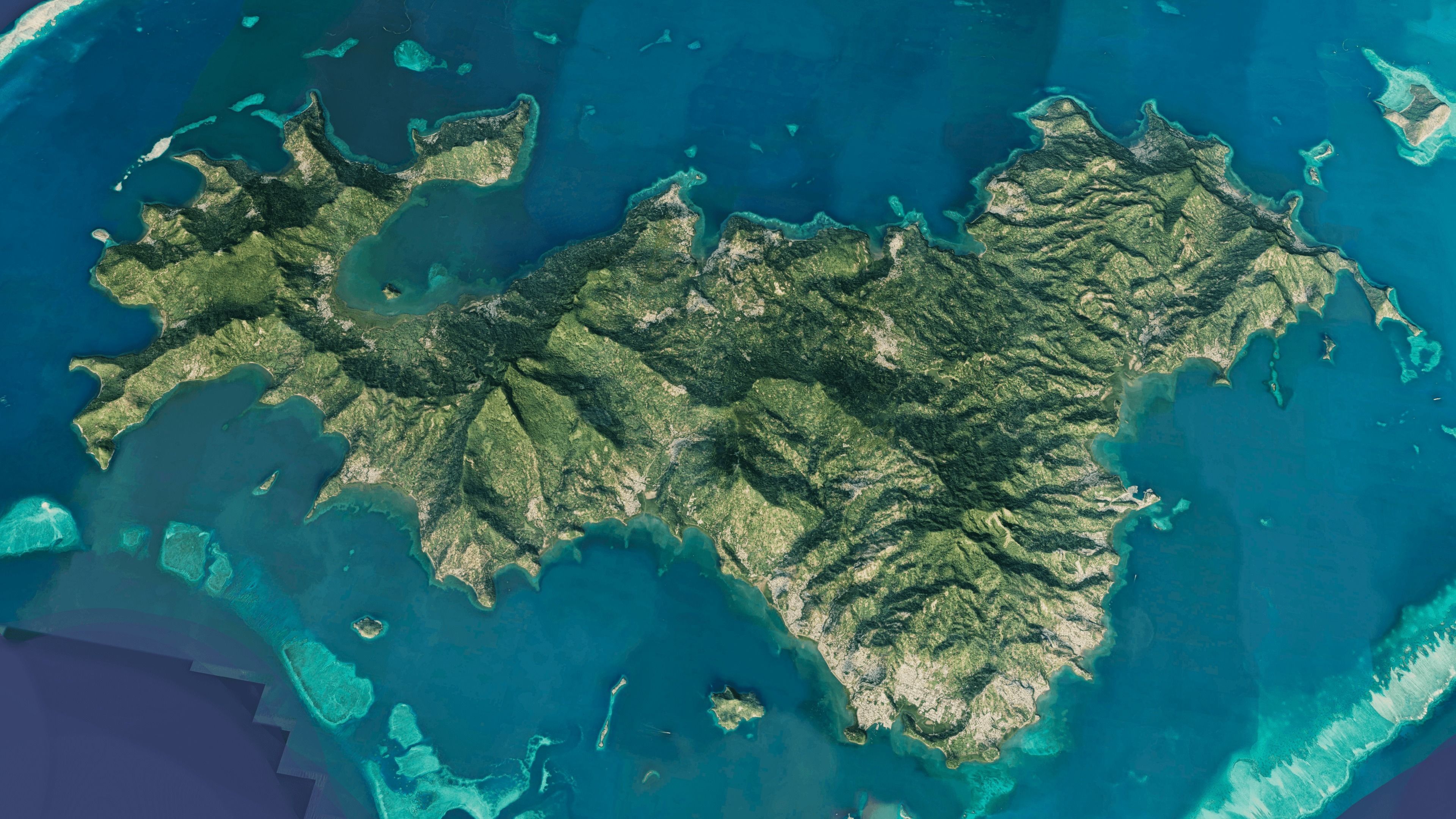 Mayotte islands 3d model terrain Low-poly 3D model_2