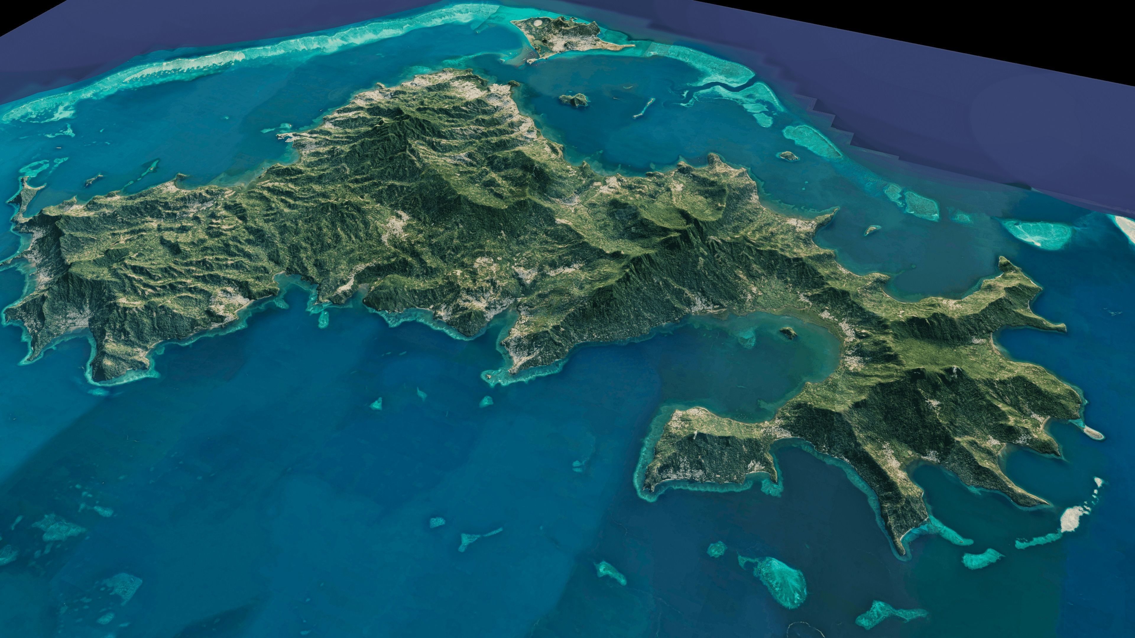 Mayotte islands 3d model terrain Low-poly 3D model_8
