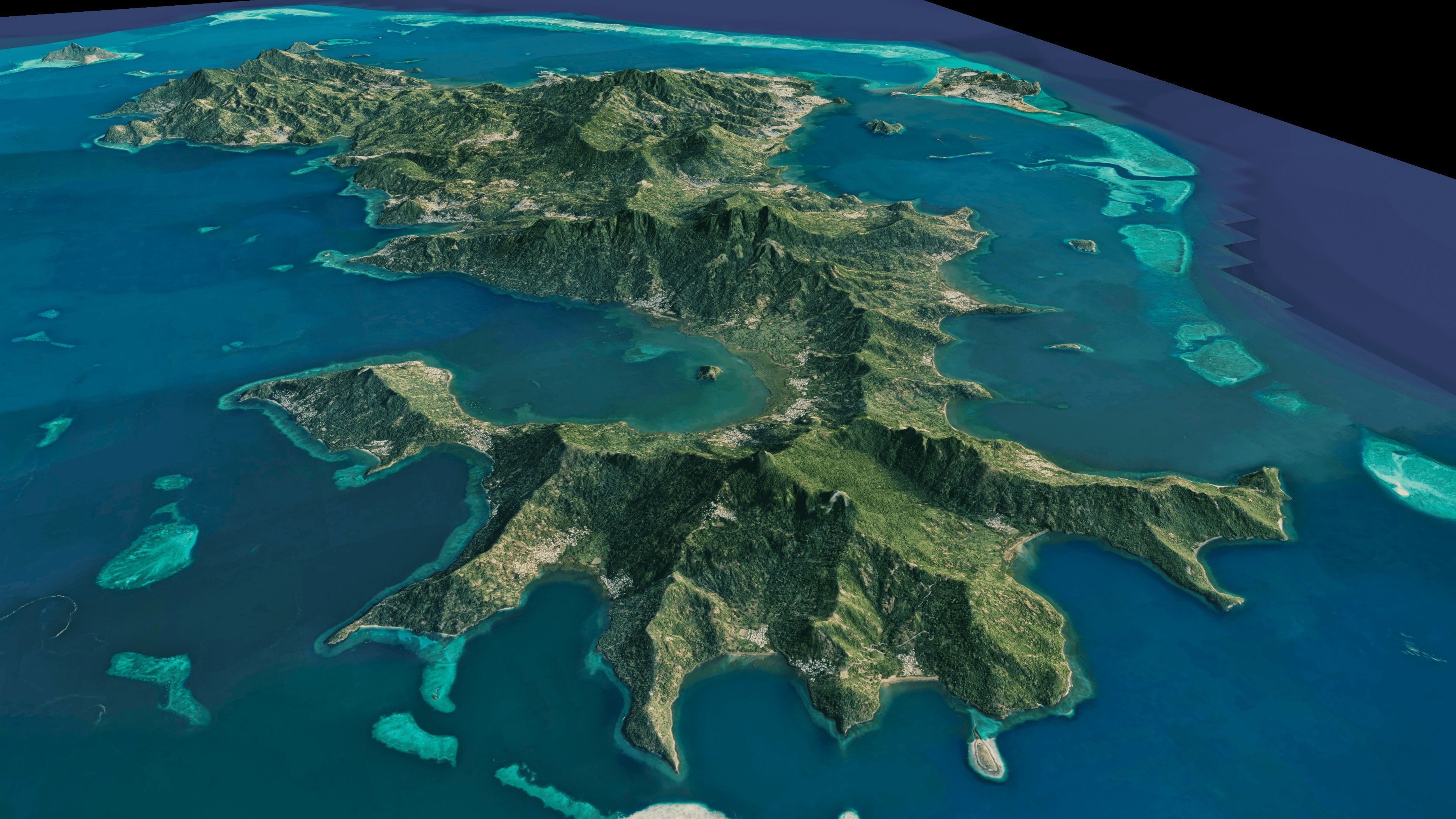 Mayotte islands 3d model terrain Low-poly 3D model_9
