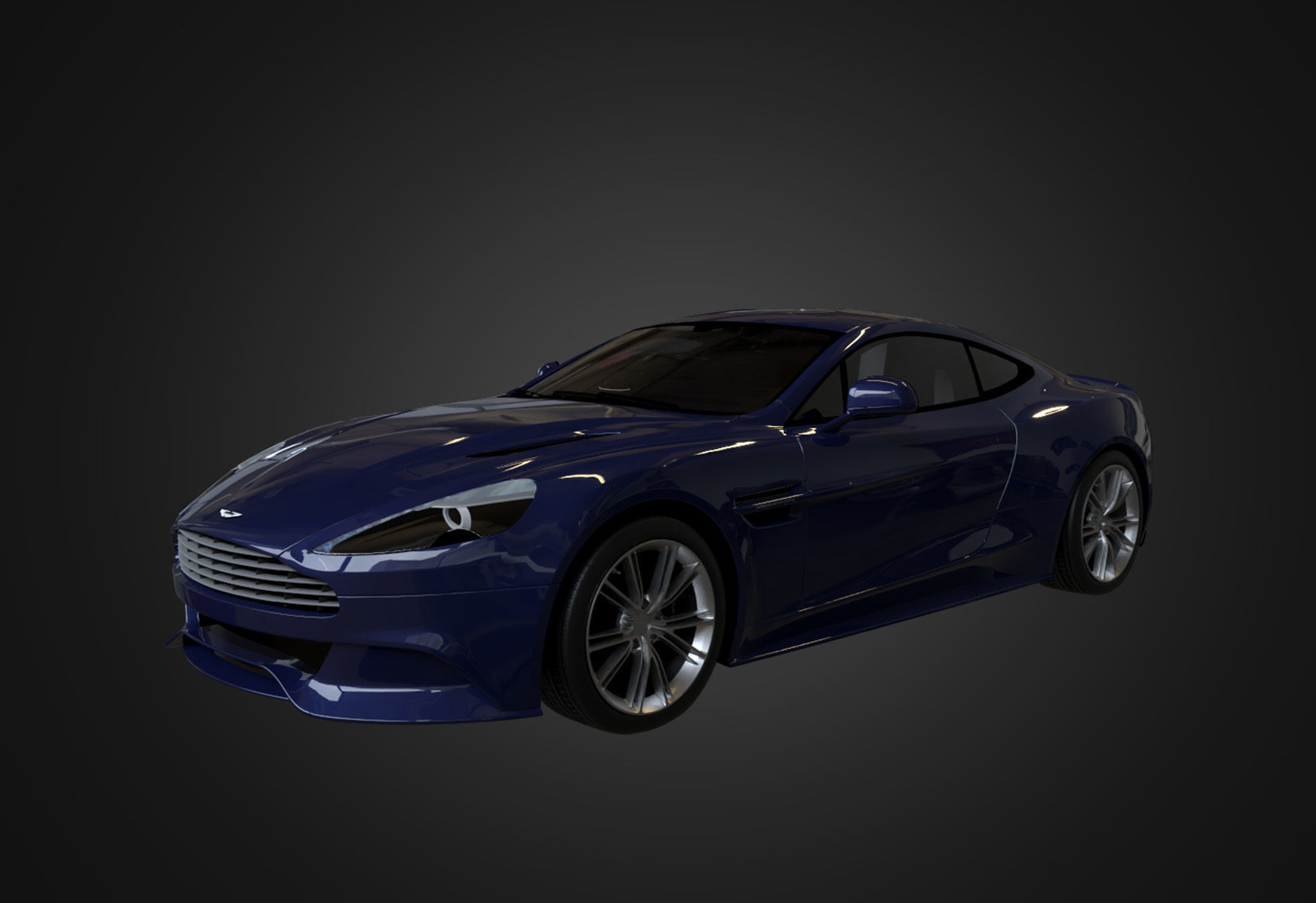 Aston Martin Vanquish 2012 Low-poly 3D model_3