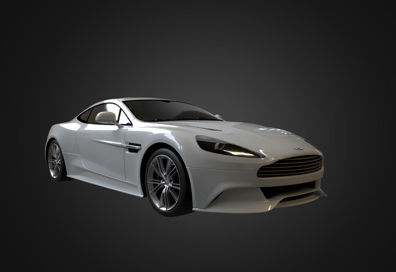 Aston Martin Vanquish 2012 Low-poly 3D model_5