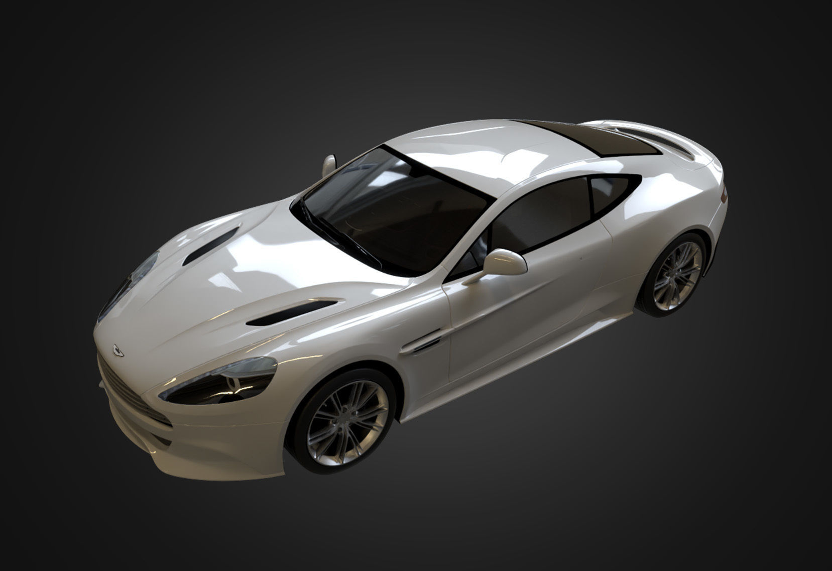 Aston Martin Vanquish 2012 Low-poly 3D model_4