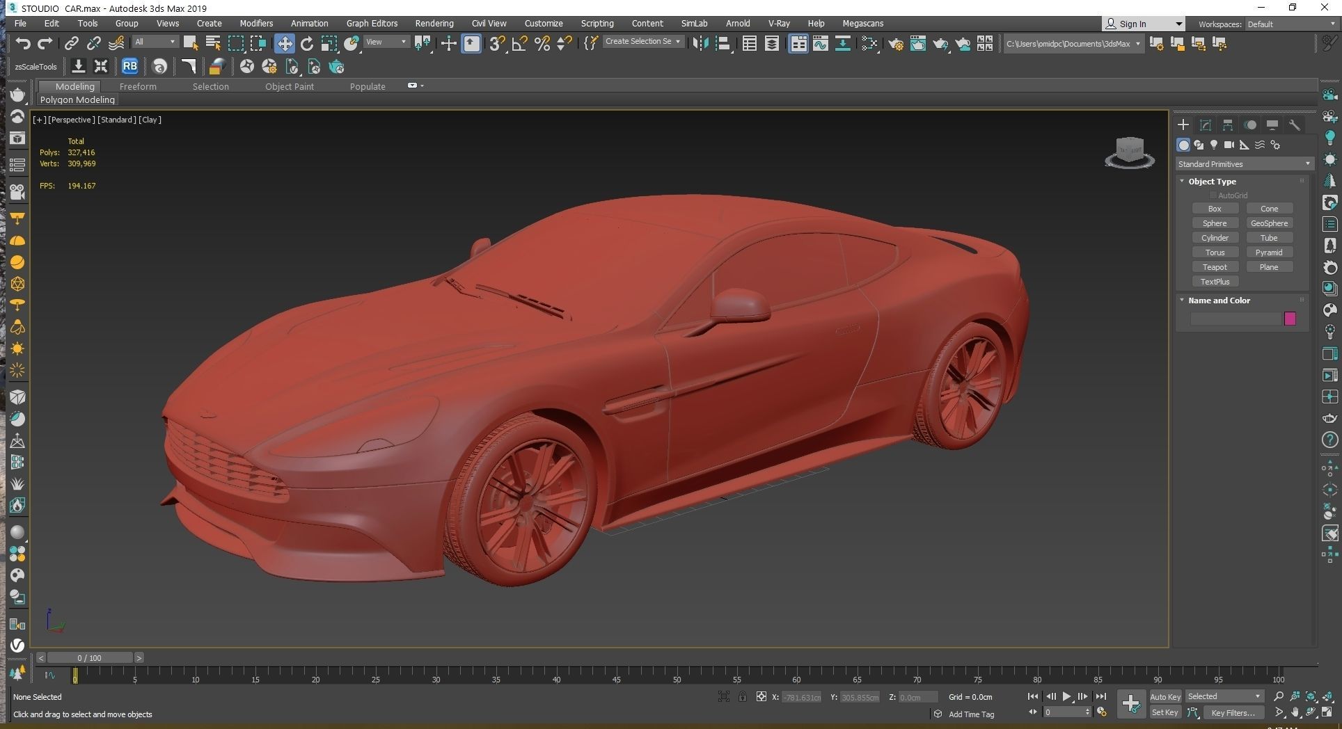Aston Martin Vanquish 2012 Low-poly 3D model_28