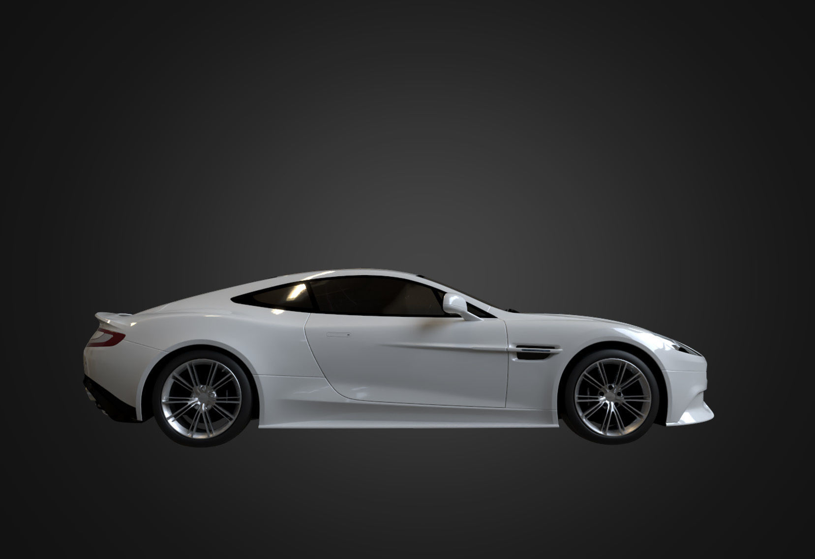 Aston Martin Vanquish 2012 Low-poly 3D model_7