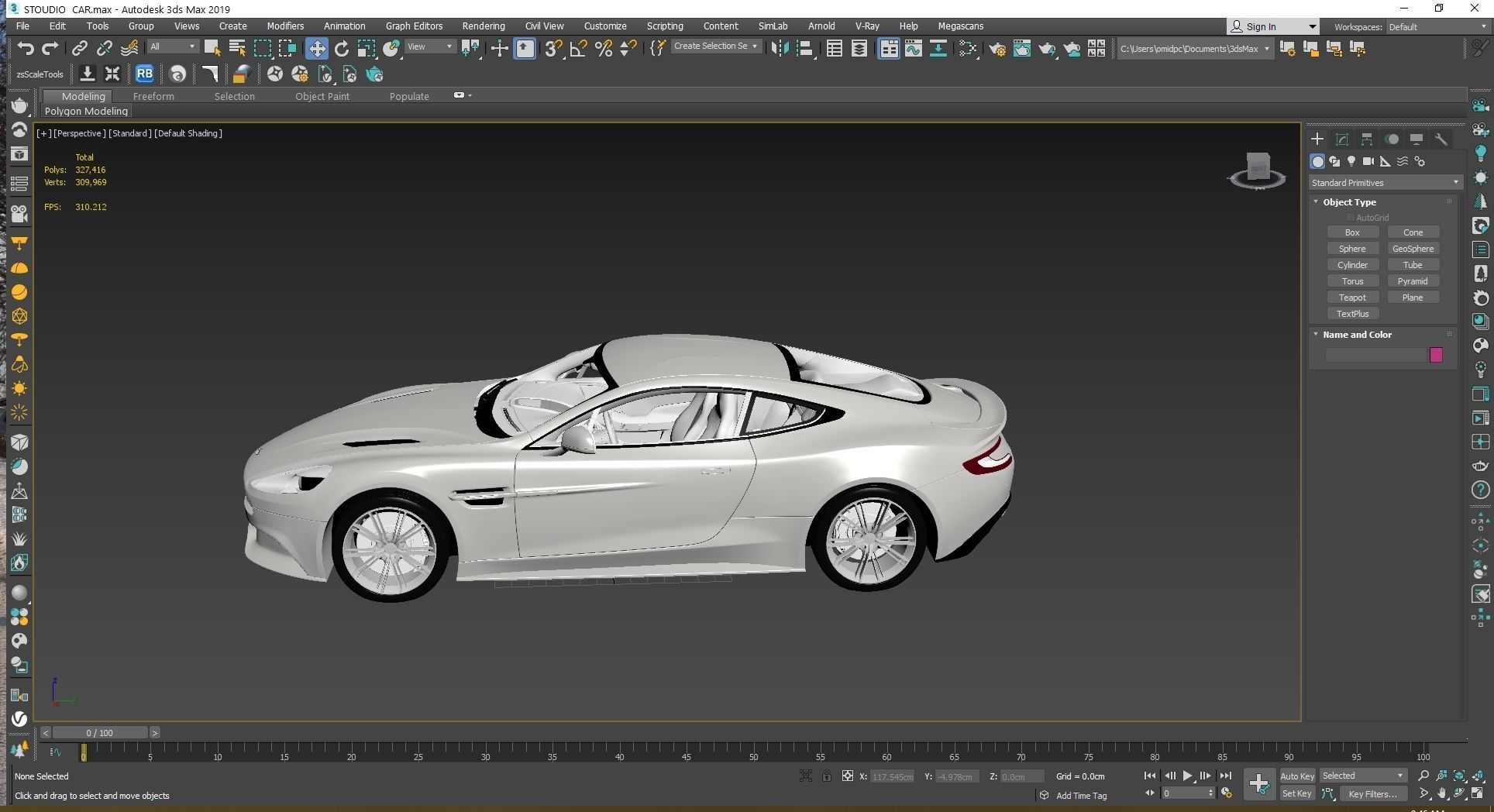 Aston Martin Vanquish 2012 Low-poly 3D model_27