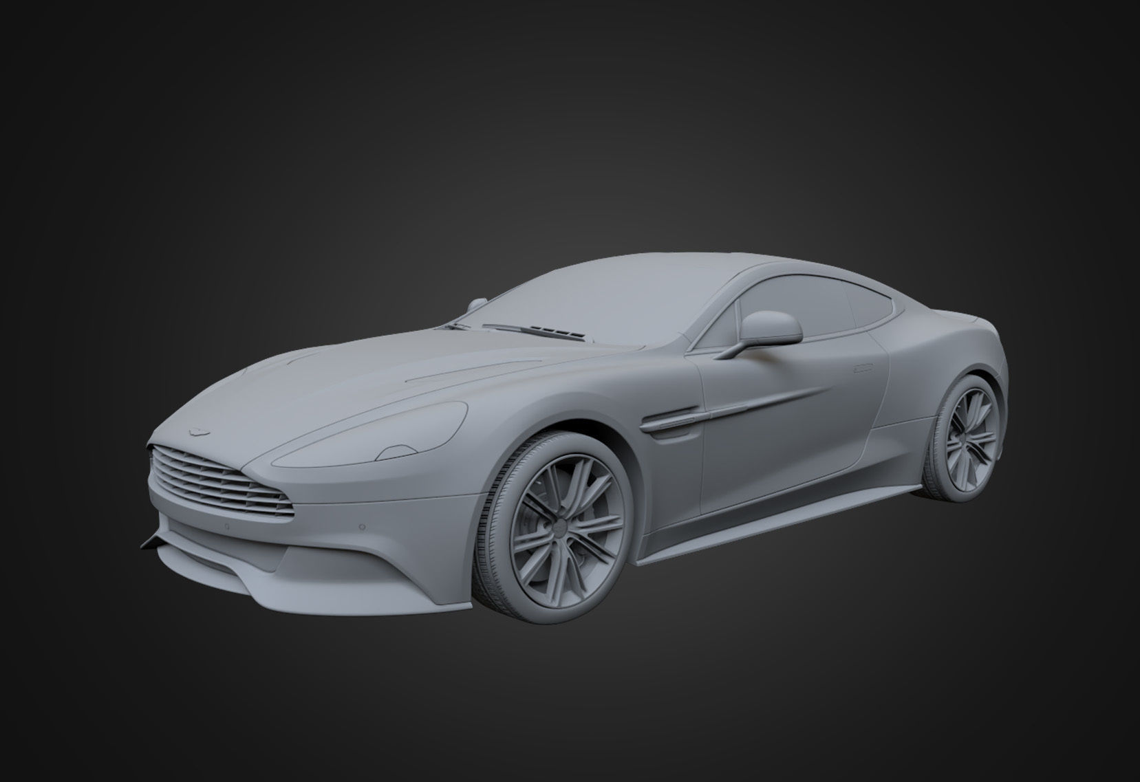 Aston Martin Vanquish 2012 Low-poly 3D model_17