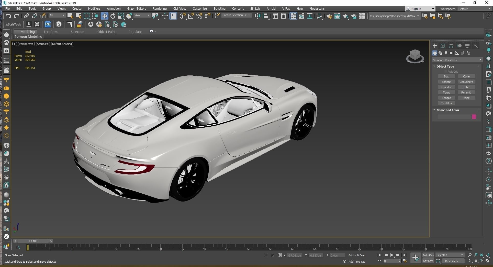 Aston Martin Vanquish 2012 Low-poly 3D model_25