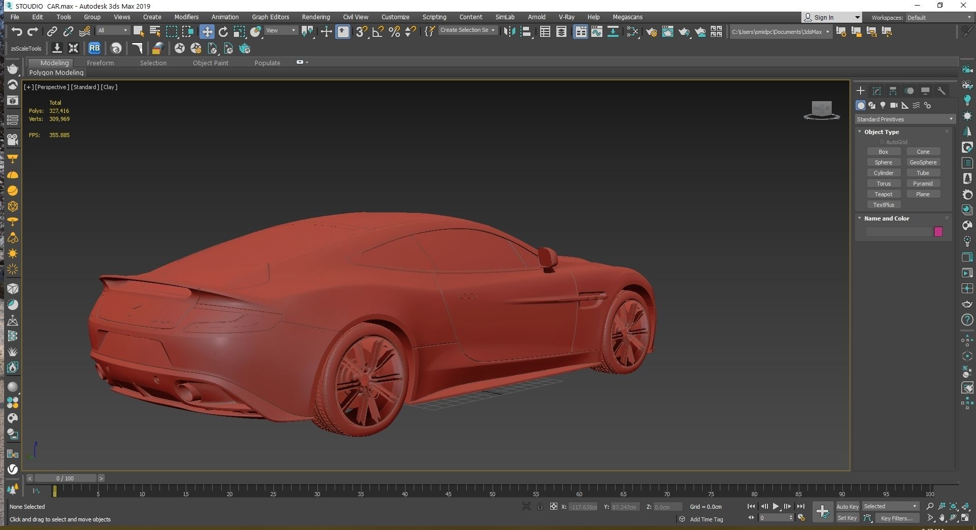 Aston Martin Vanquish 2012 Low-poly 3D model_29