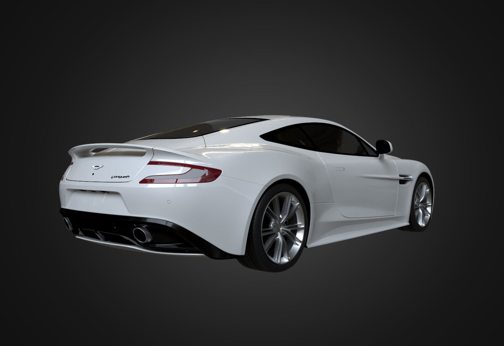 Aston Martin Vanquish 2012 Low-poly 3D model_8