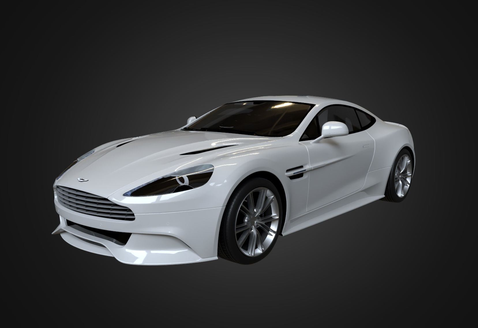 Aston Martin Vanquish 2012 Low-poly 3D model_11