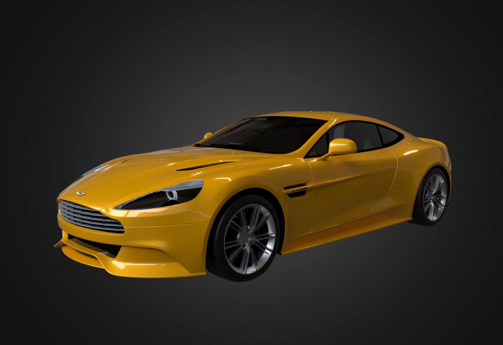 Aston Martin Vanquish 2012 Low-poly 3D model_15