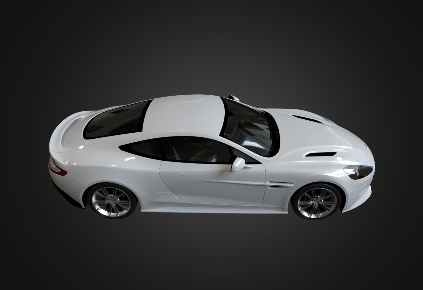 Aston Martin Vanquish 2012 Low-poly 3D model_6